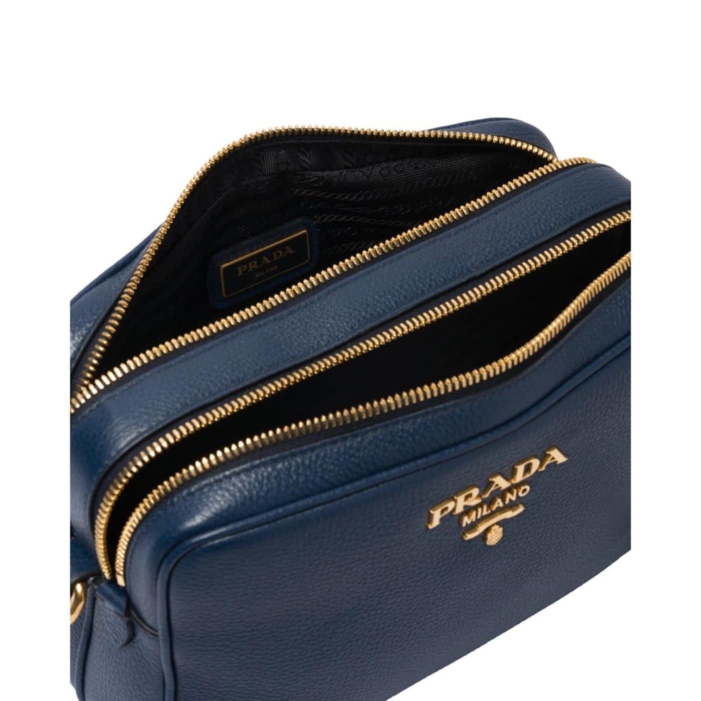 Prada double zipper crossbody top