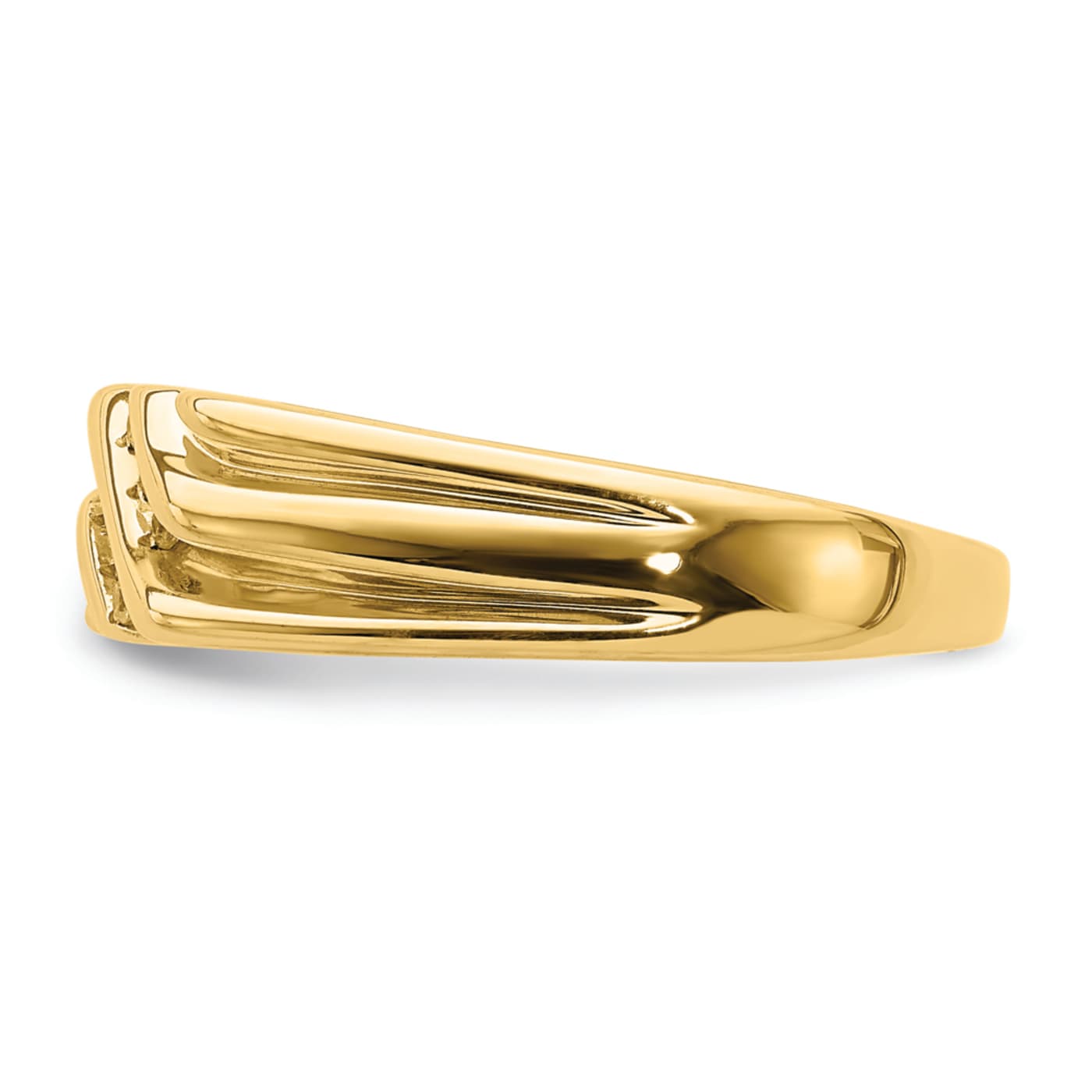 10K Yellow Gold with Rhodium Diamond Men's Ring - 12190A 10K Yellow Gold with Rhodium Diamond Men's Ring - 12190A