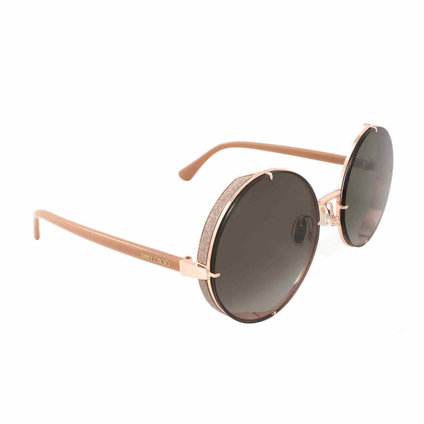 Jimmy Choo 58mm Round Frame Sunglasses w/ Chain 