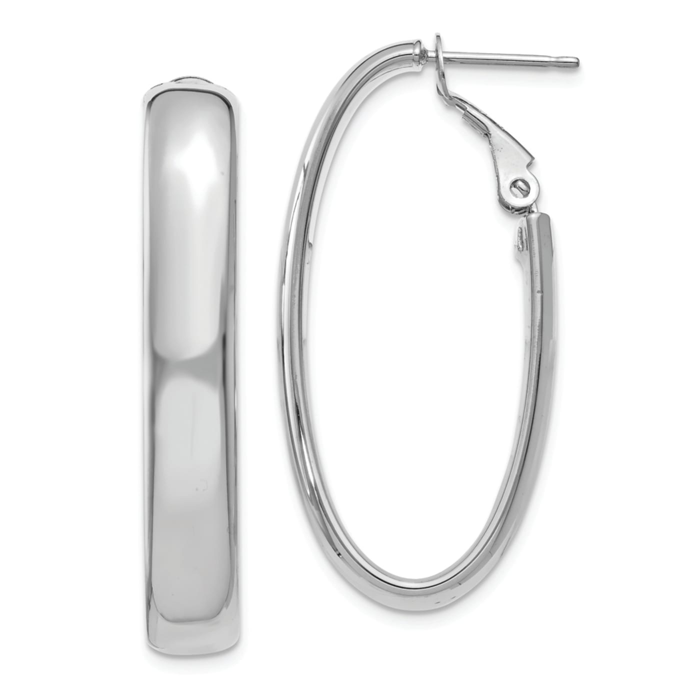 Rhodium Over 14k White Gold 1 5/16