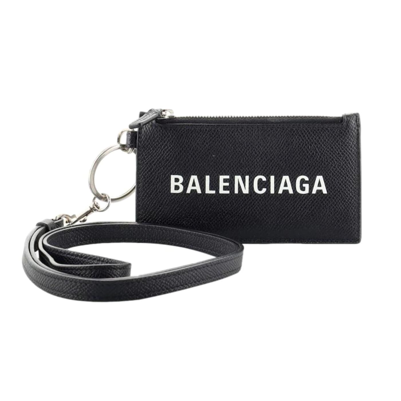 小物 BALENCIAGA Logo Leather Wallet On Strap BALENCIAGA Logo Leather Wallet On Strap