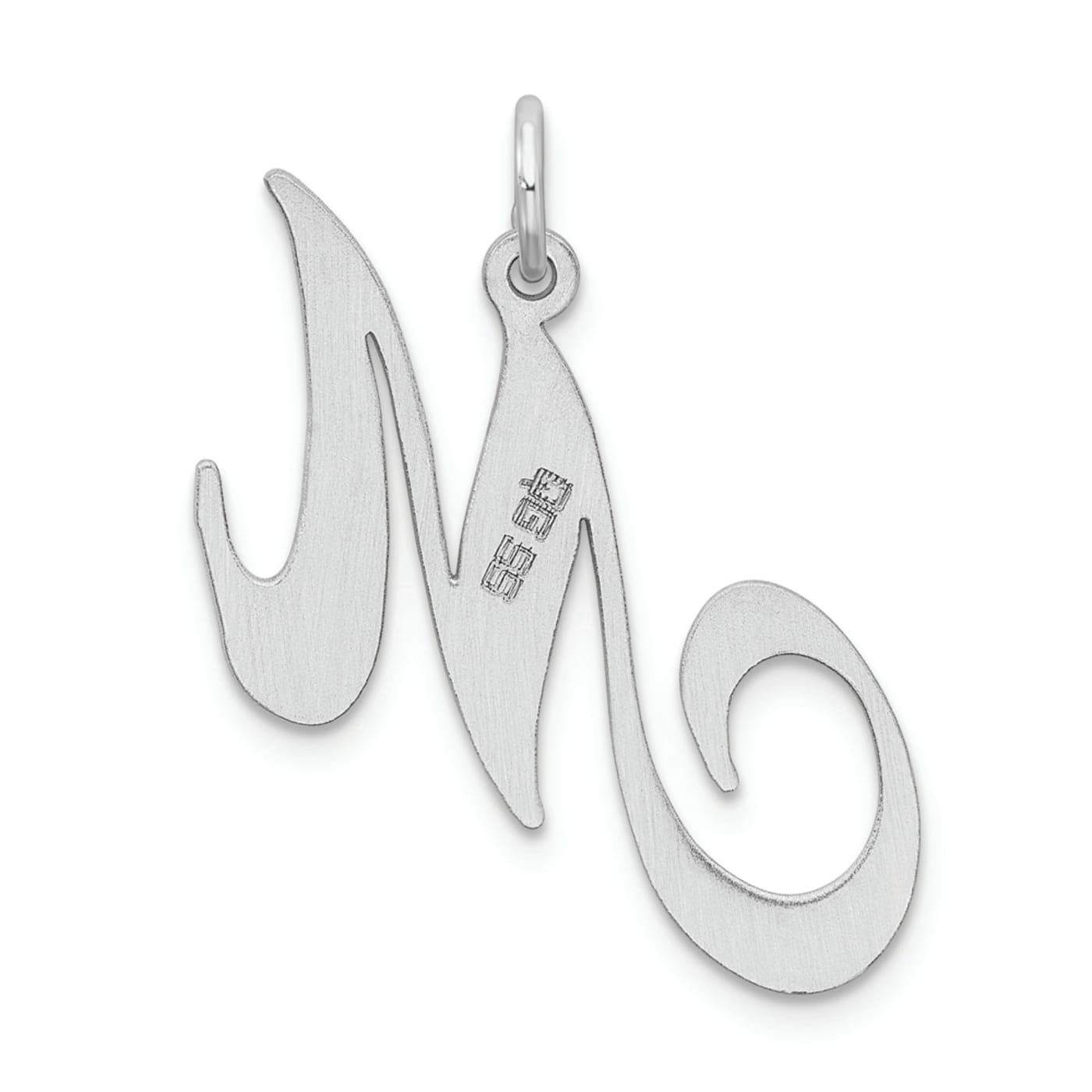 Artistic Script Initial Charm Necklace | Ora Gift Silver / Smooth by Ora Gift