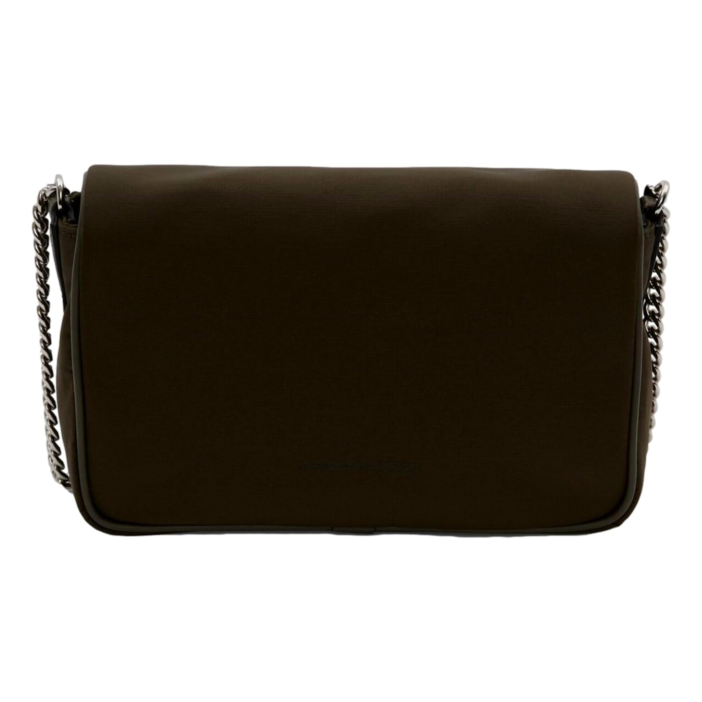 Alexander McQueen Army Green Nylon Graffiti Skull Shoulder