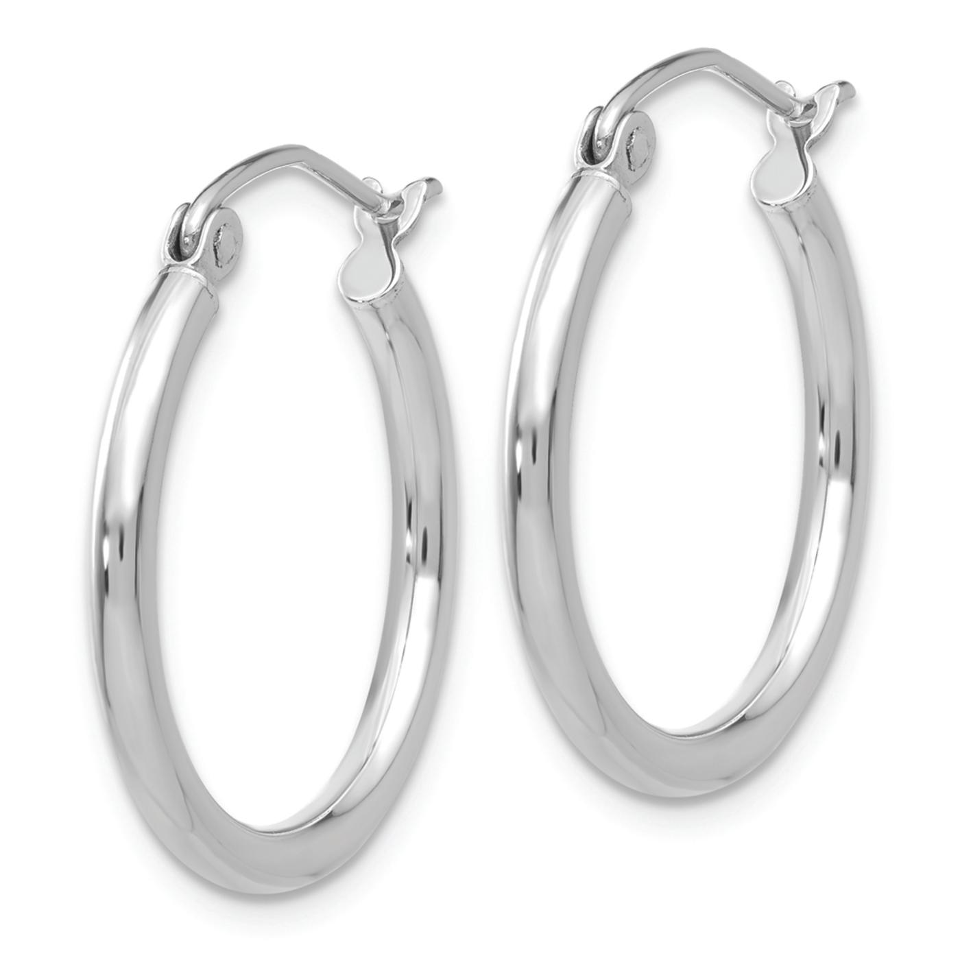 Rhodium Over 14k White Gold Polished 13/16