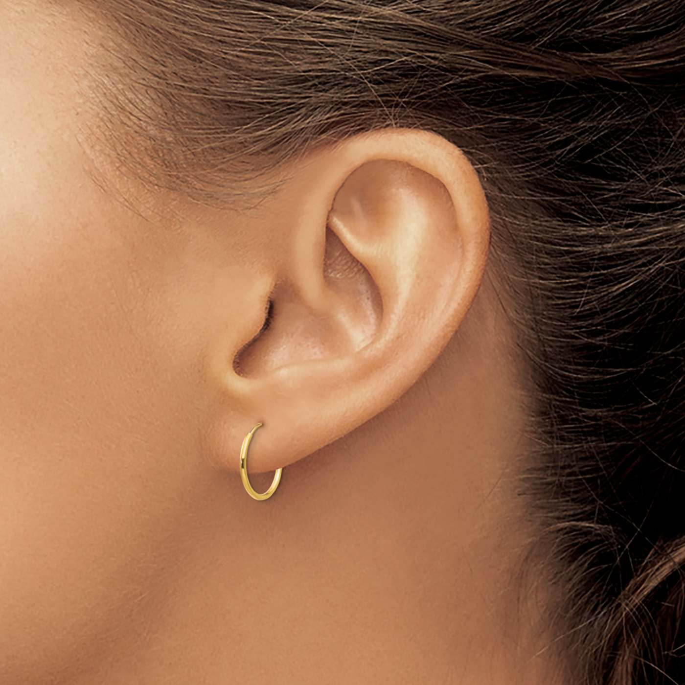 消費税無し Yellow 14K Gold 1841KA - Earrings Hoop Endless ウエイトトレーニング