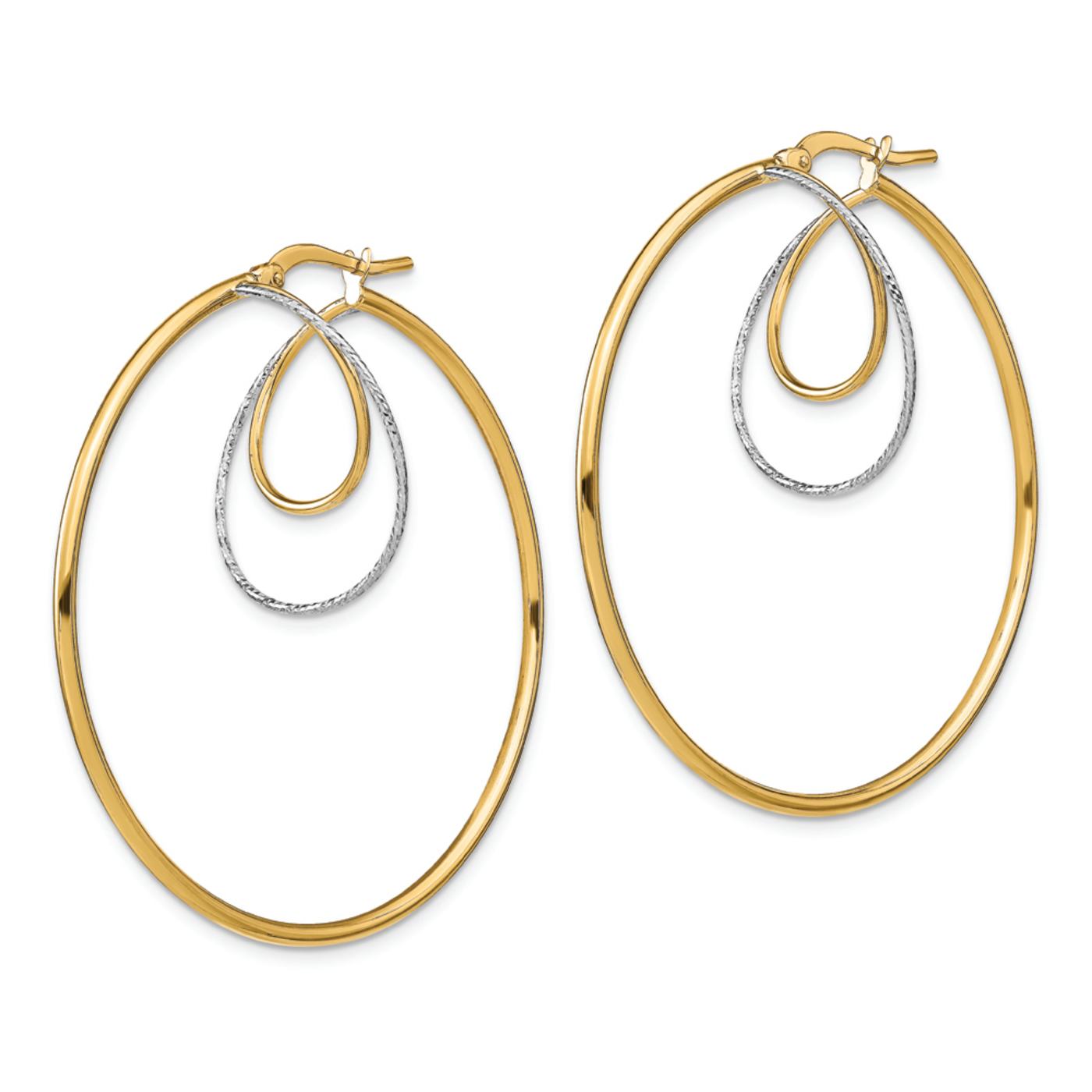 14k Two-tone Diamond-Cut 1 3/4