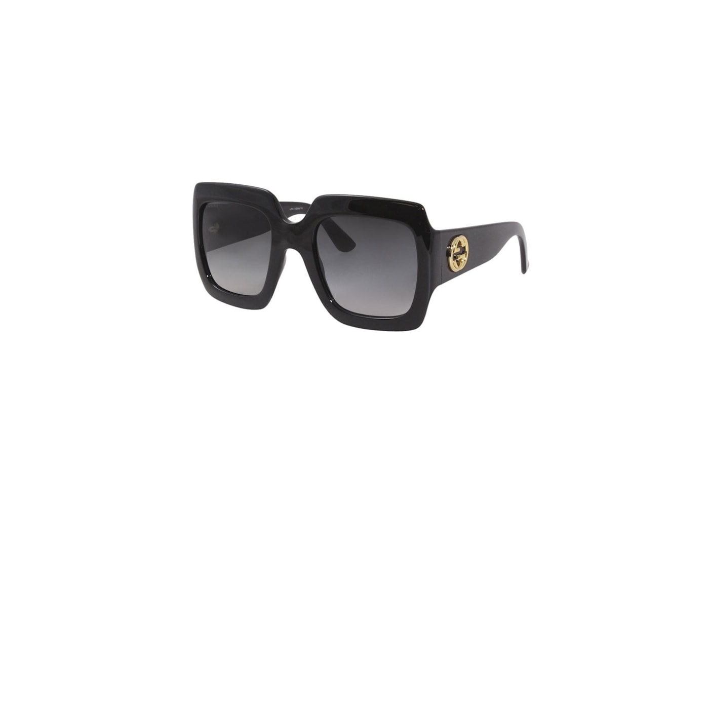 Gucci Oversize Black Square Grey Gradient 54mm Women s Sunglasses GG0053SN 001 1D75RA
