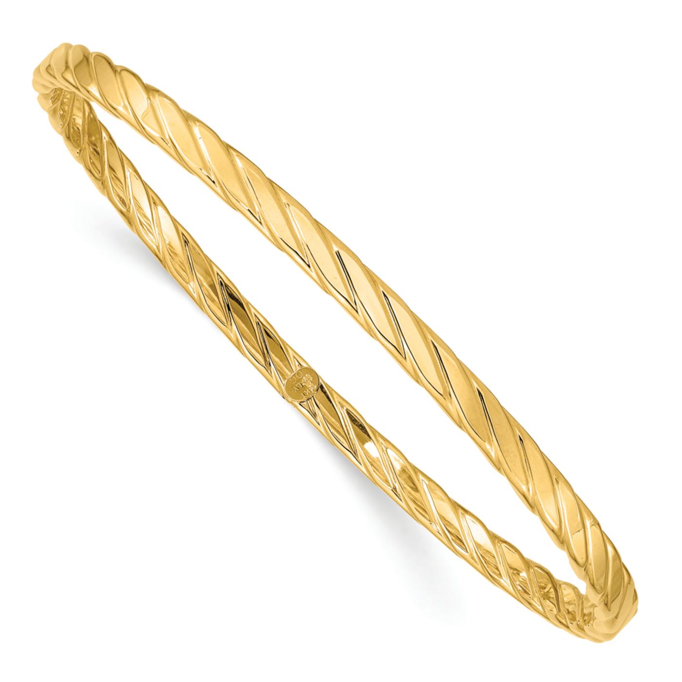 商品画像：Exquisite Women's 14k Gold Plated Butterfly CZ Hinged Bangle 4