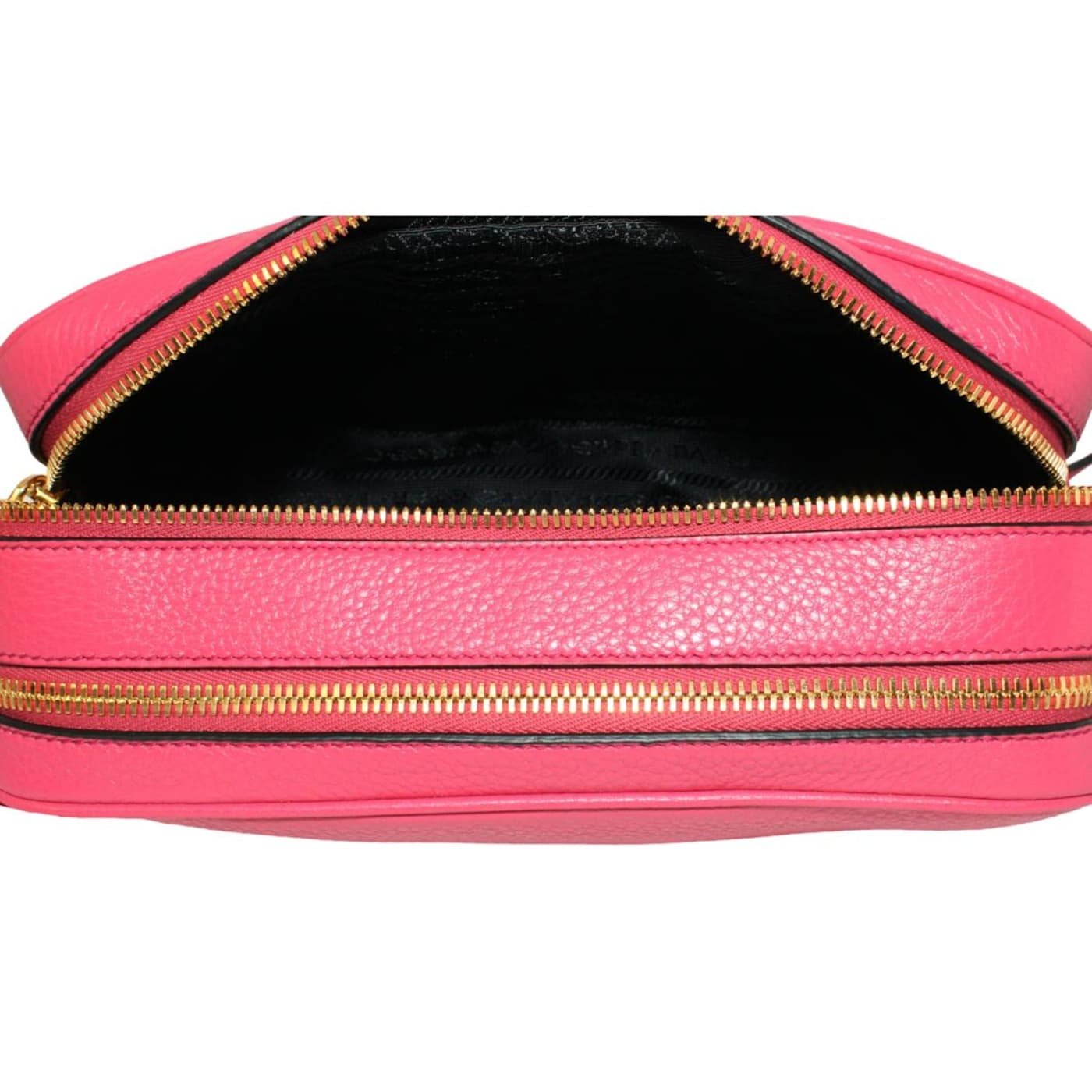 Prada Peonia Pink Vitello Phenix Leather Double Zip