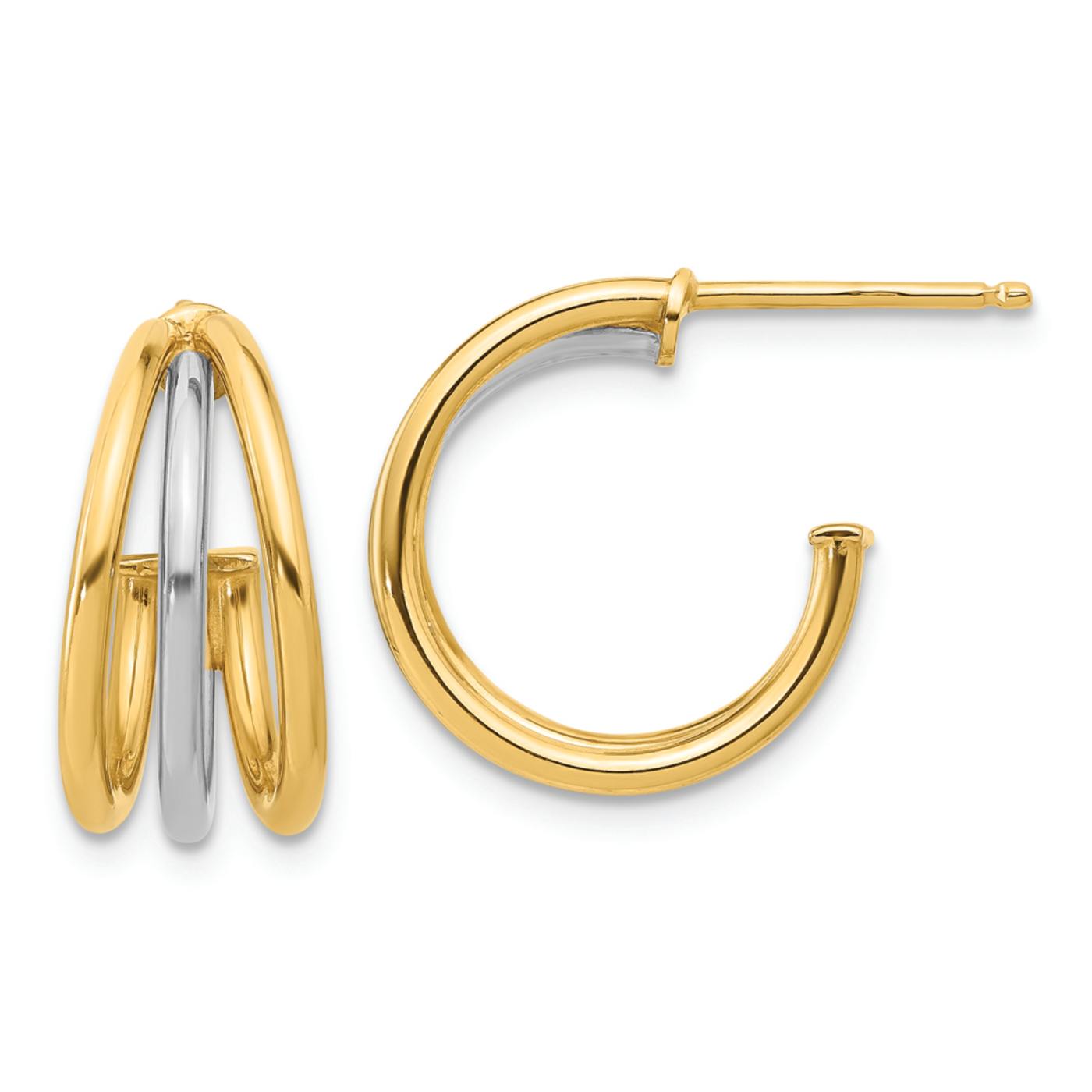 14k Yellow Gold and 14k White Gold 5/8