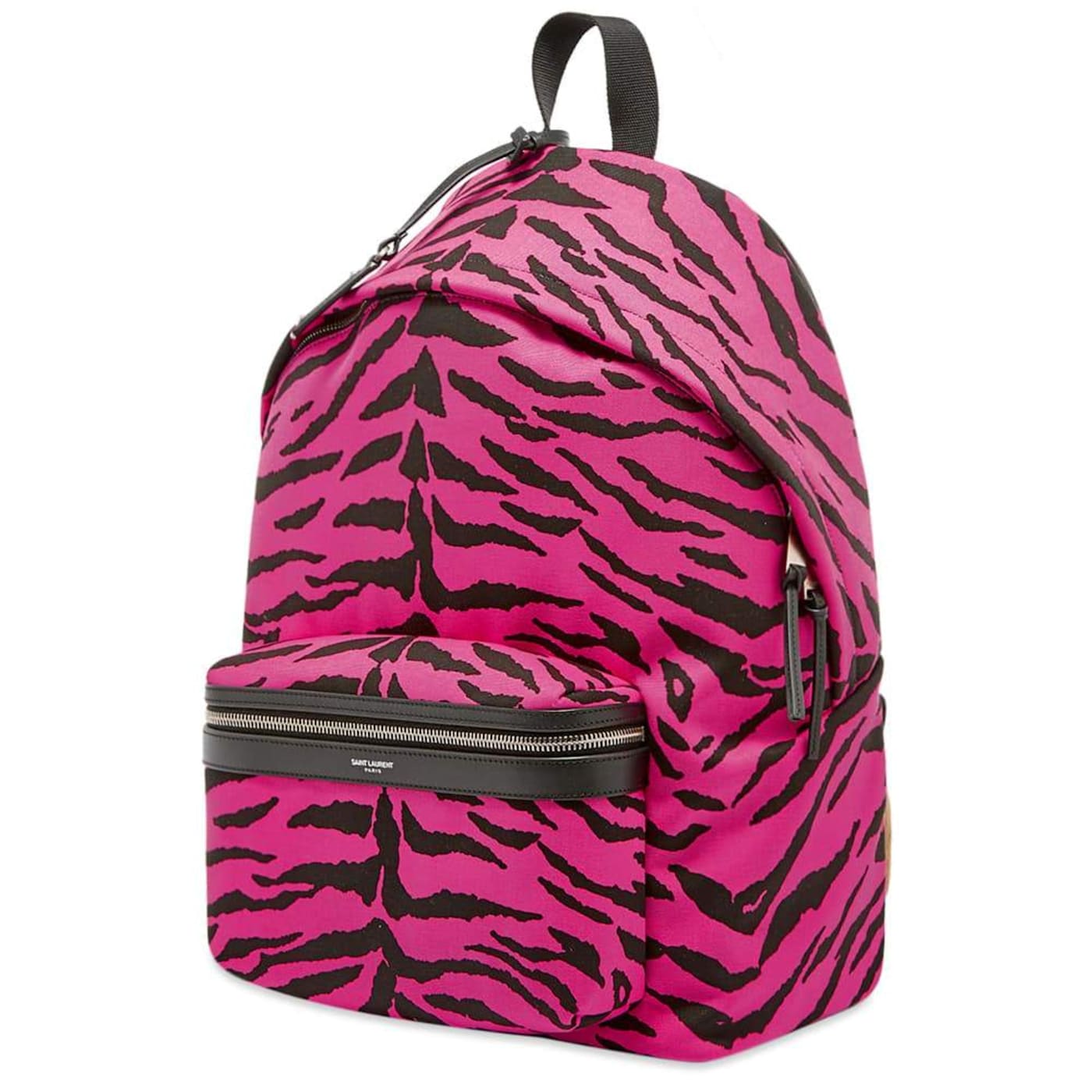 2024人気新作 Saint Laurent Unisex Pink Zebra City Backpack - 181KZA バッグ