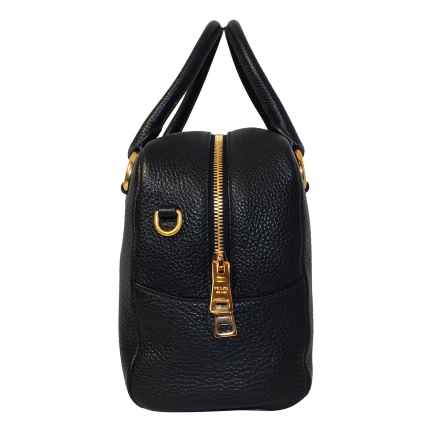 Prada Vitello Phenix Black Leather Web Stripe Crossbody Prada Vitello Phenix Black Leather Web Stripe Crossbody