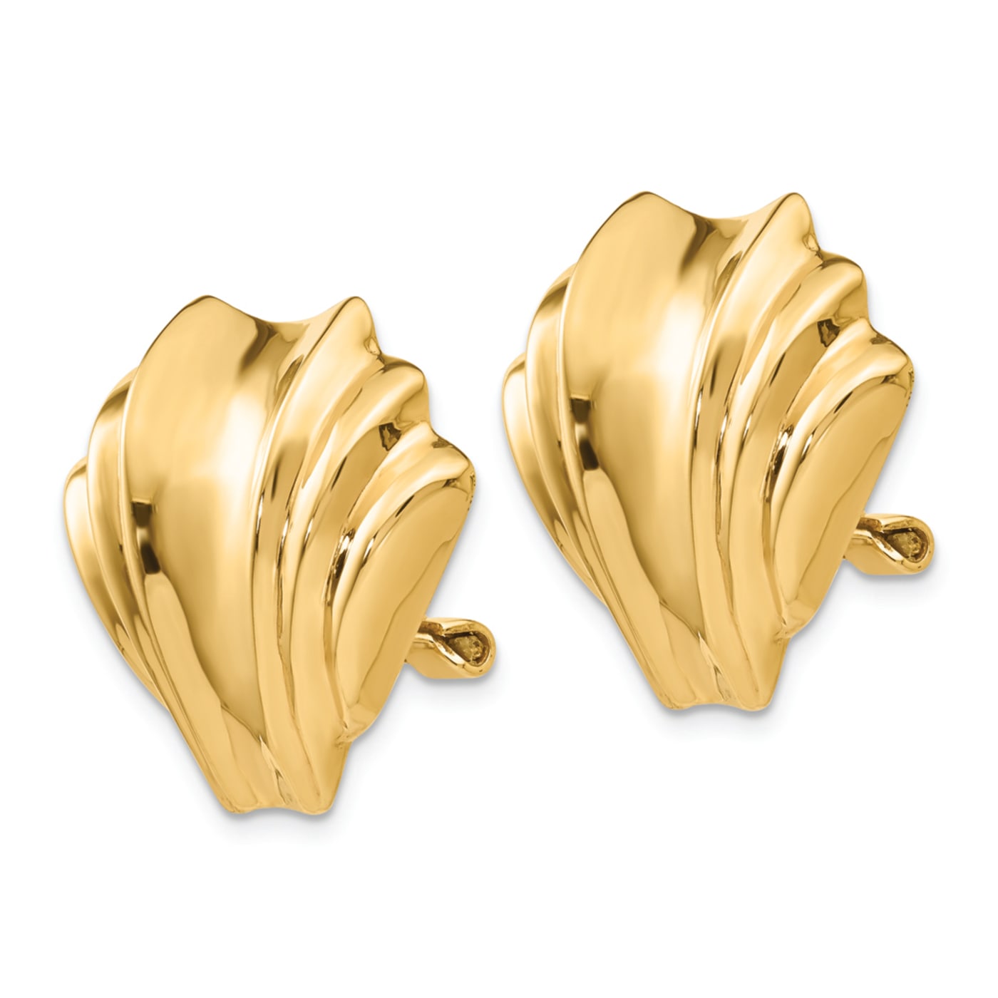 14k Yellow Gold Polished Non-pierced Stud Earrings - 147G5A