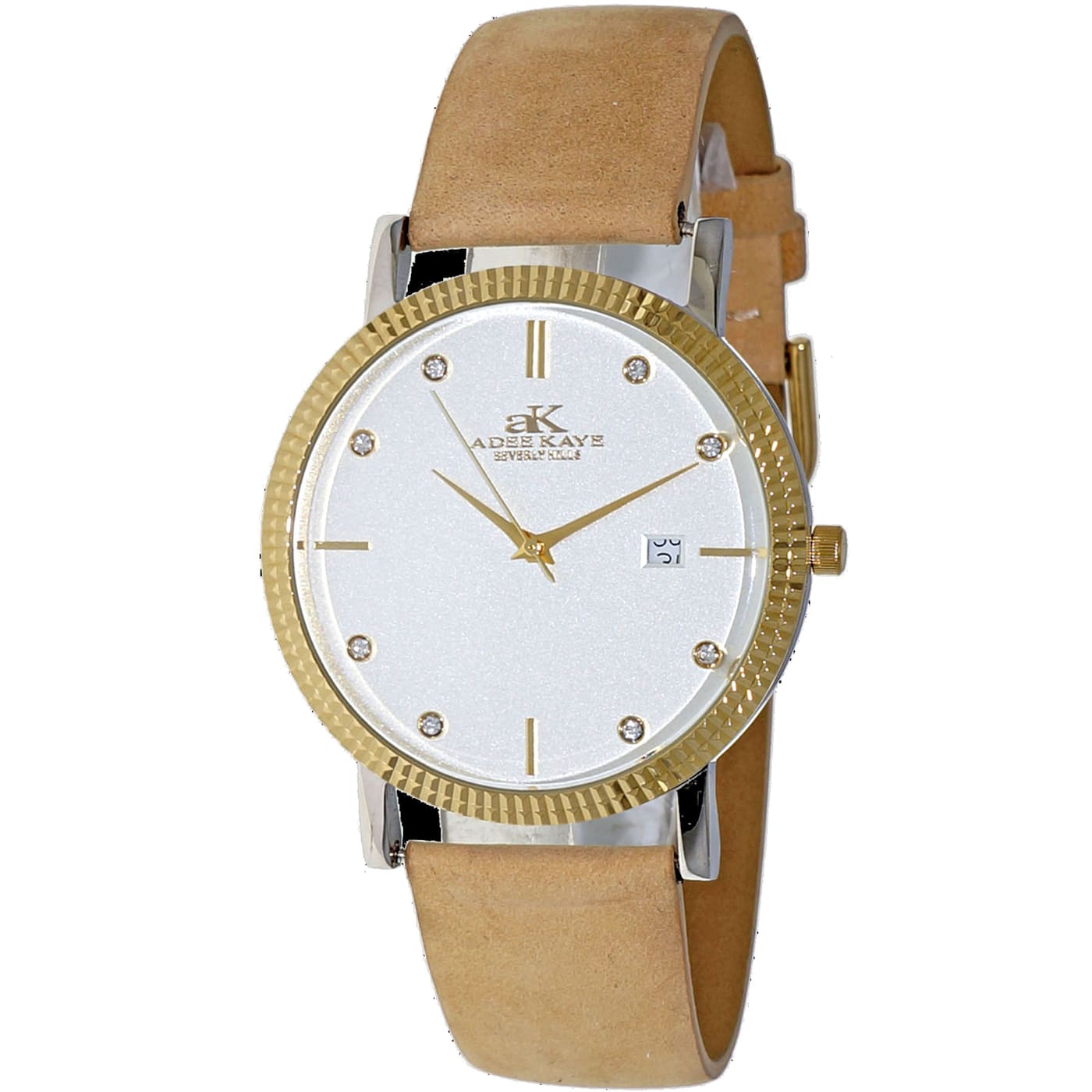 Adee Kaye Men s Galactic Rose Leather Strap Watch 17F5LA