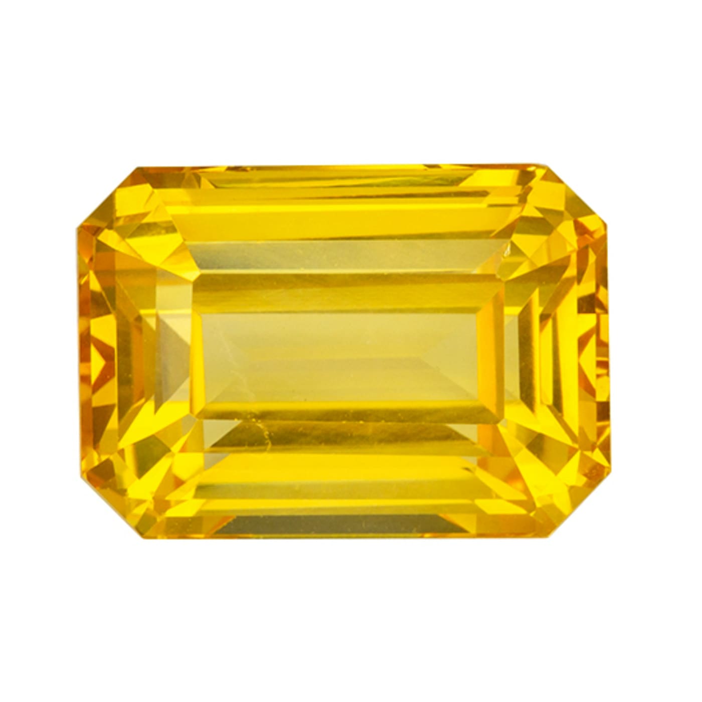 Emerald cut yellow sapphire cheap