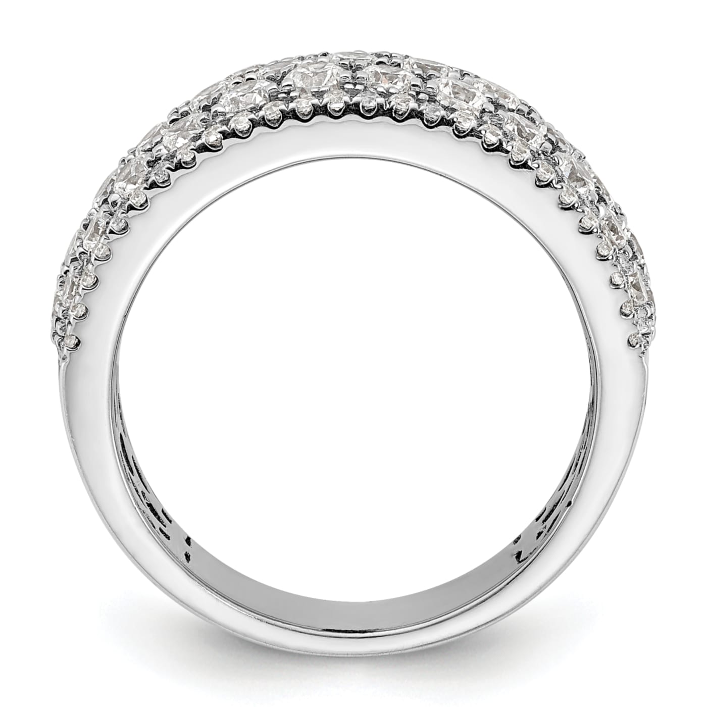 【SALE】T TWO★ホワイトゴールドダイヤモンドリング Rhodium Over 14K White Gold Diamond Band 2.02ctw - 176CVA