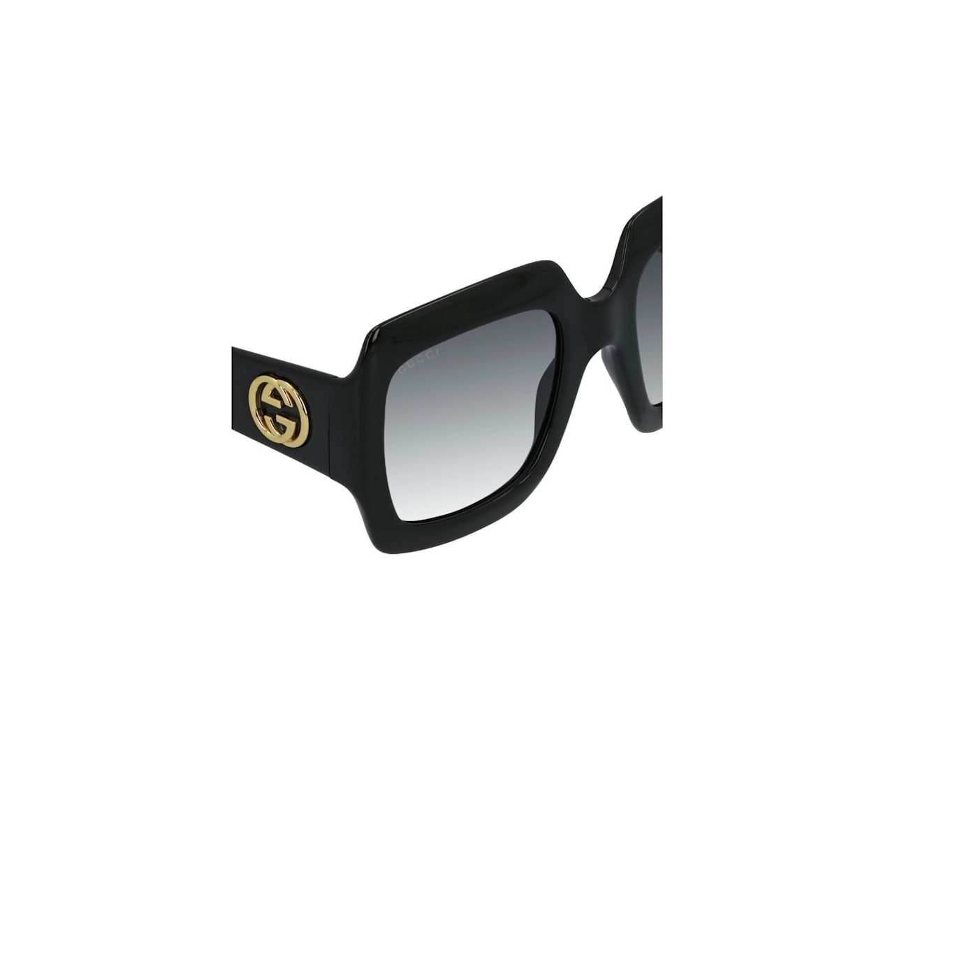 Gucci Oversize Black Square Grey Gradient 54mm Women's