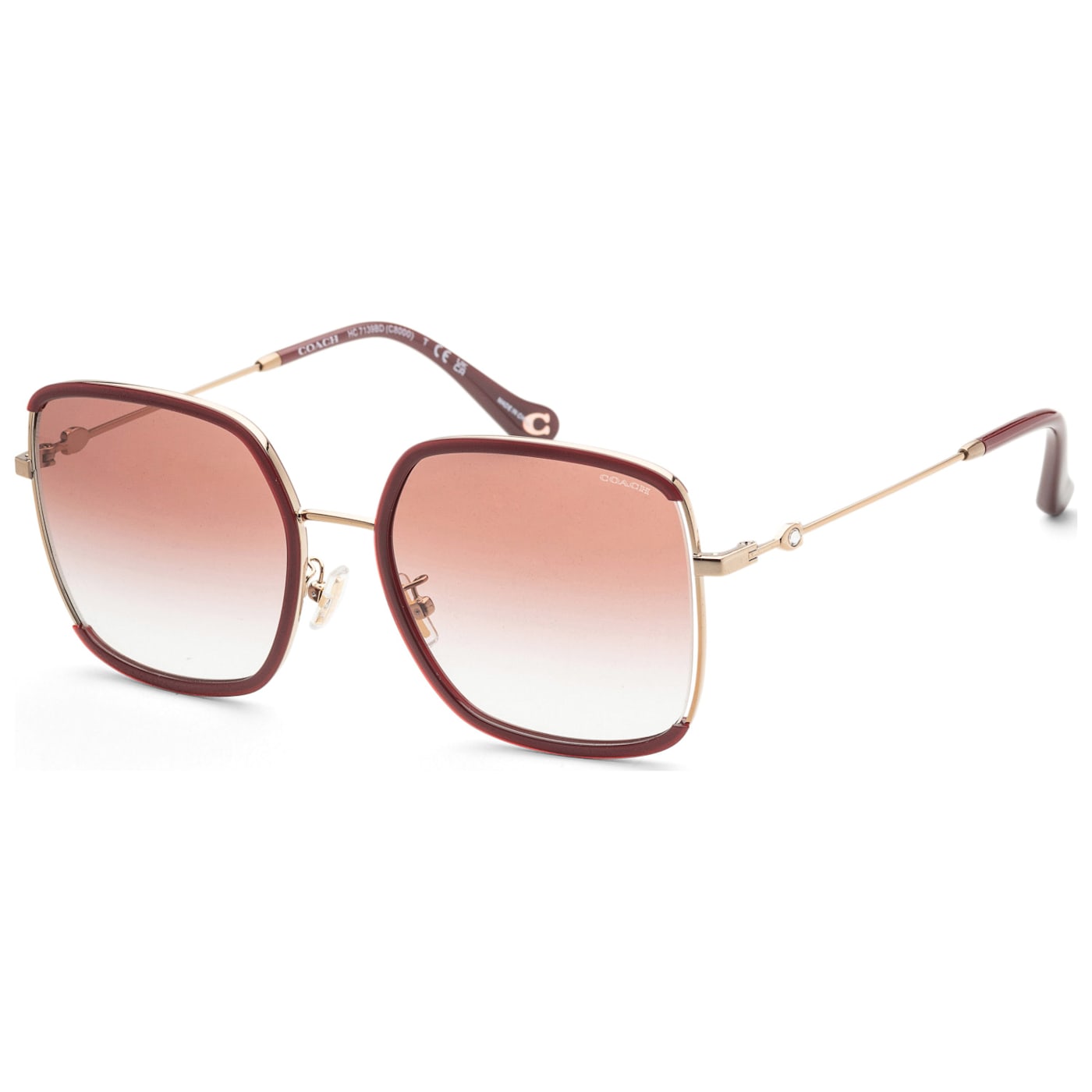 Coach oxblood sunglasses store