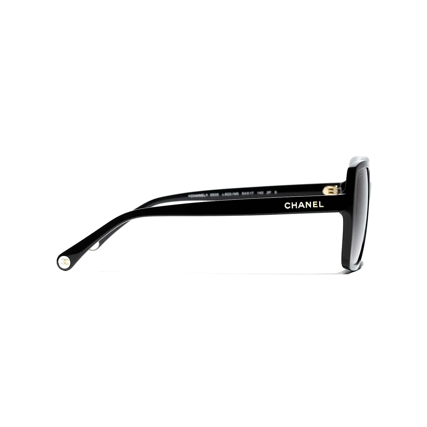 パリコレクション Chanel Square Sunglasses Lens Polarized Gray / Frame Black 小物