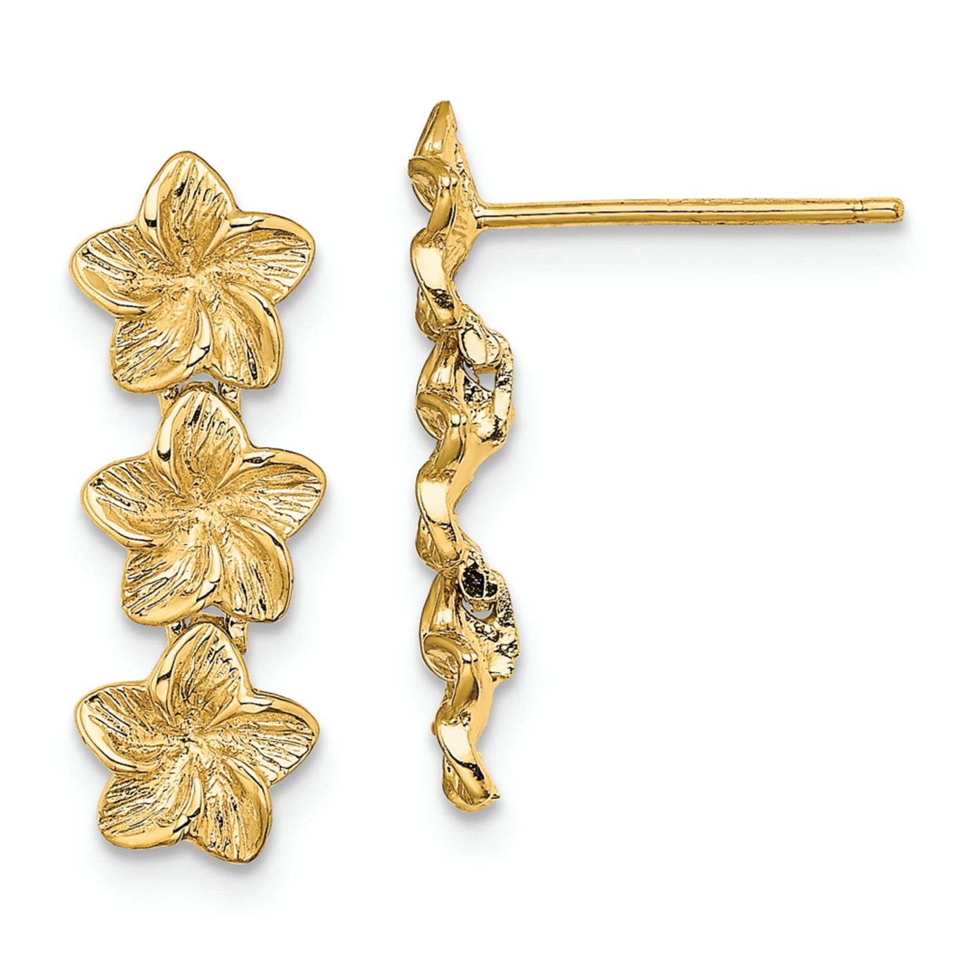 [Golden dew] 韓国☆18K Gold☆Flower Wind3 Earring Golden dew] 韓国☆18K Gold☆Liangfleur3 Earring