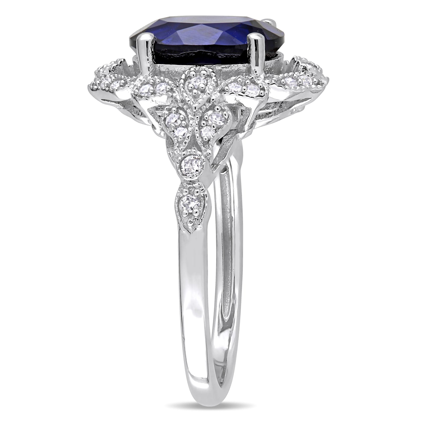 Vintage 1994 Sapphire & Diamond 18ct Gold Three Stone