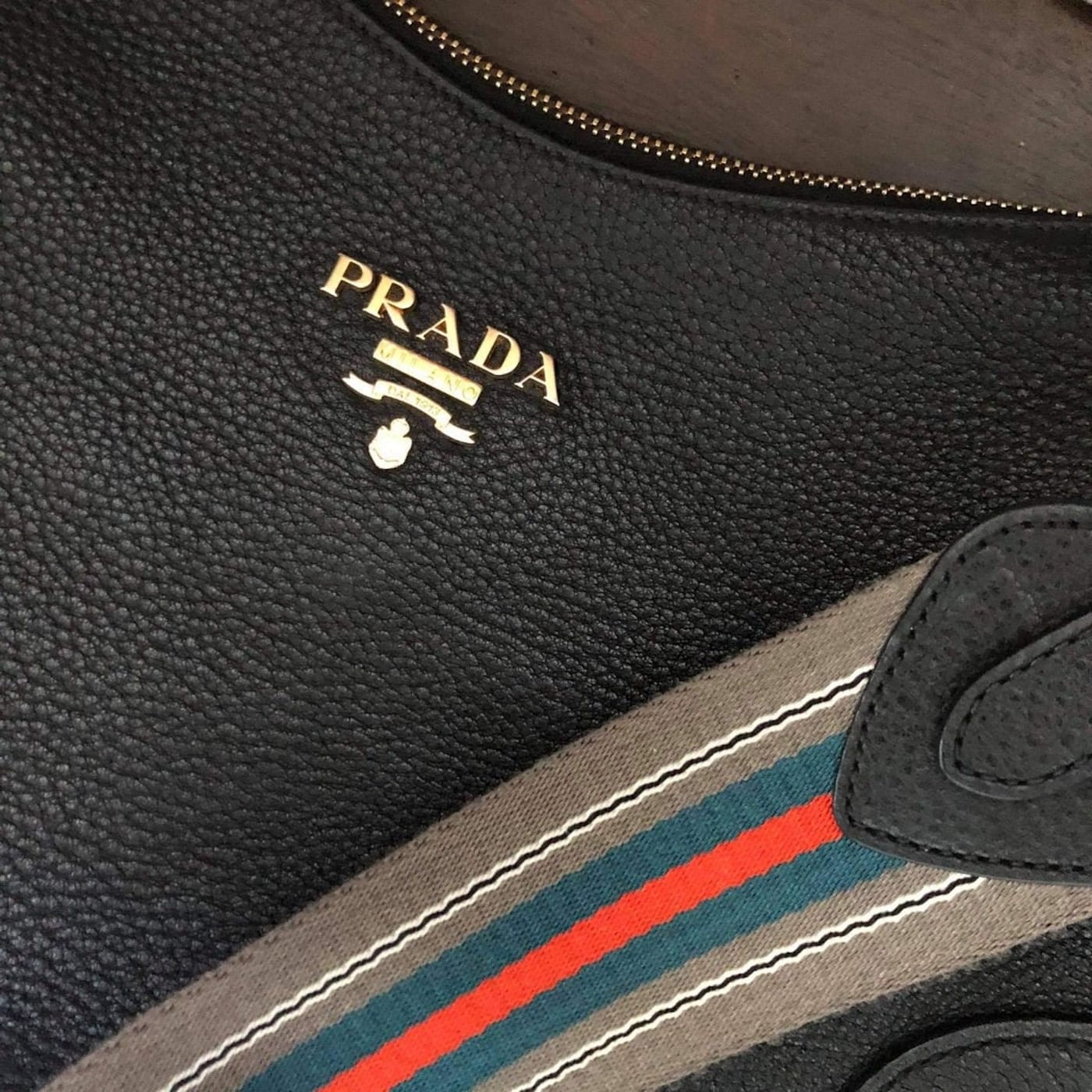大人気☆【PRADA】ストライプジャージートップ org.jpg