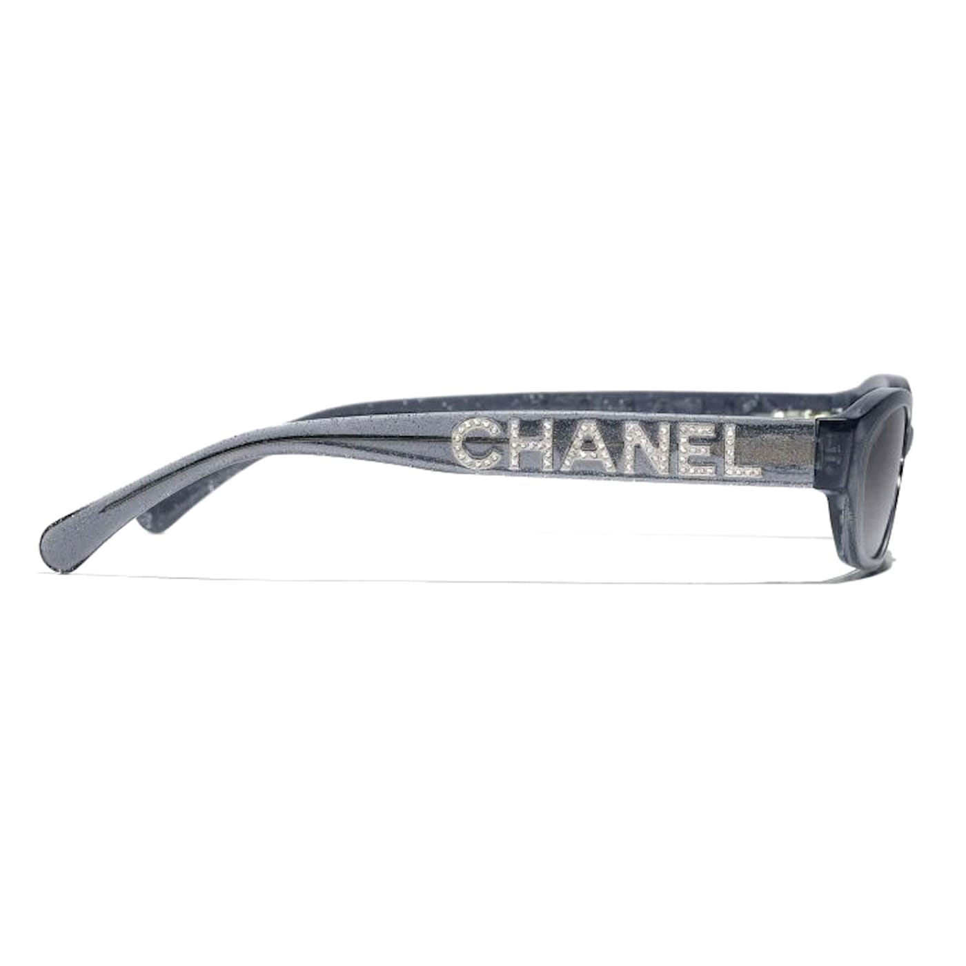 Chanel Transparent Black Gray Frame / Gray Gradient Lens