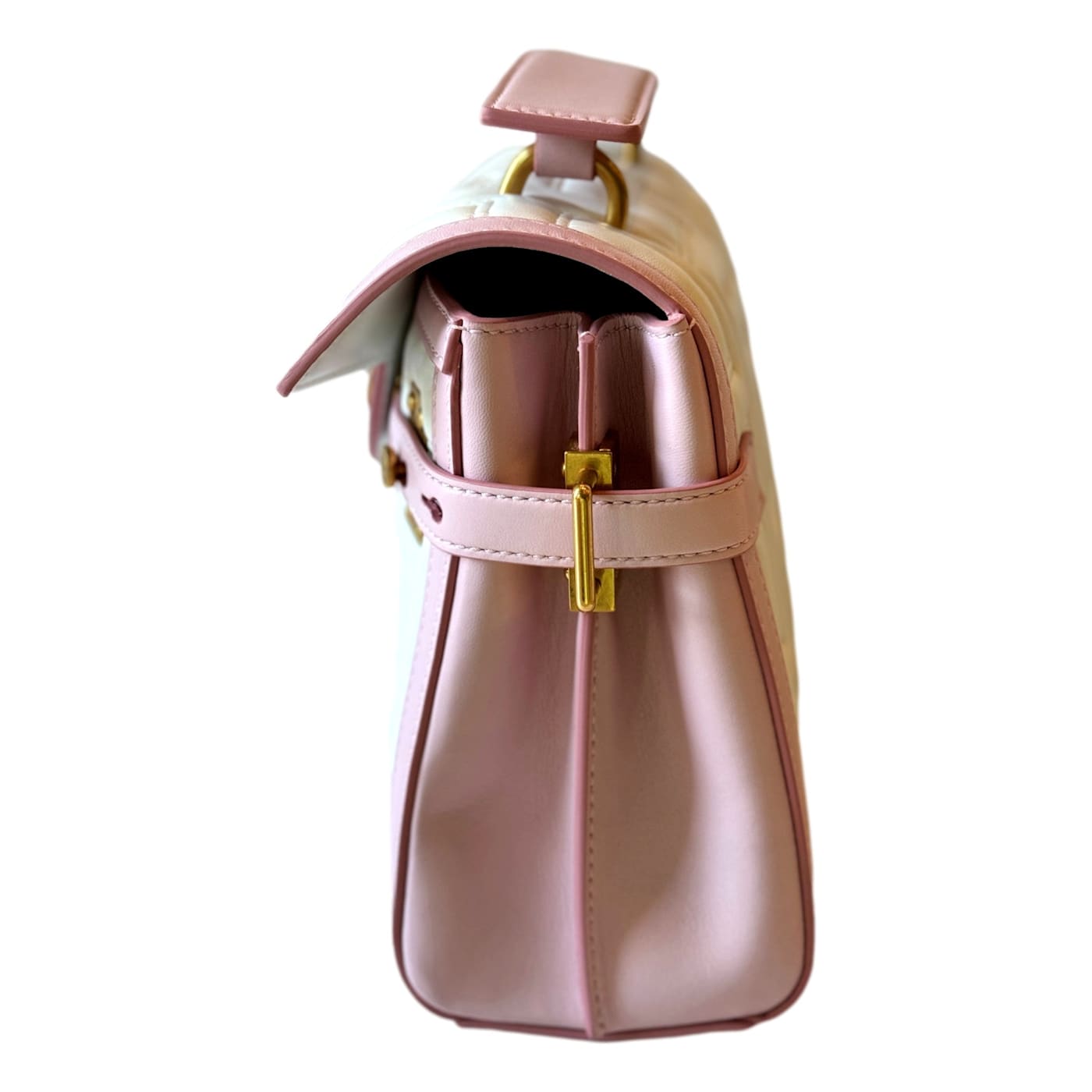 Balmain B-Buzz 23 Pink White Tote Crossbody Shoulder Bag