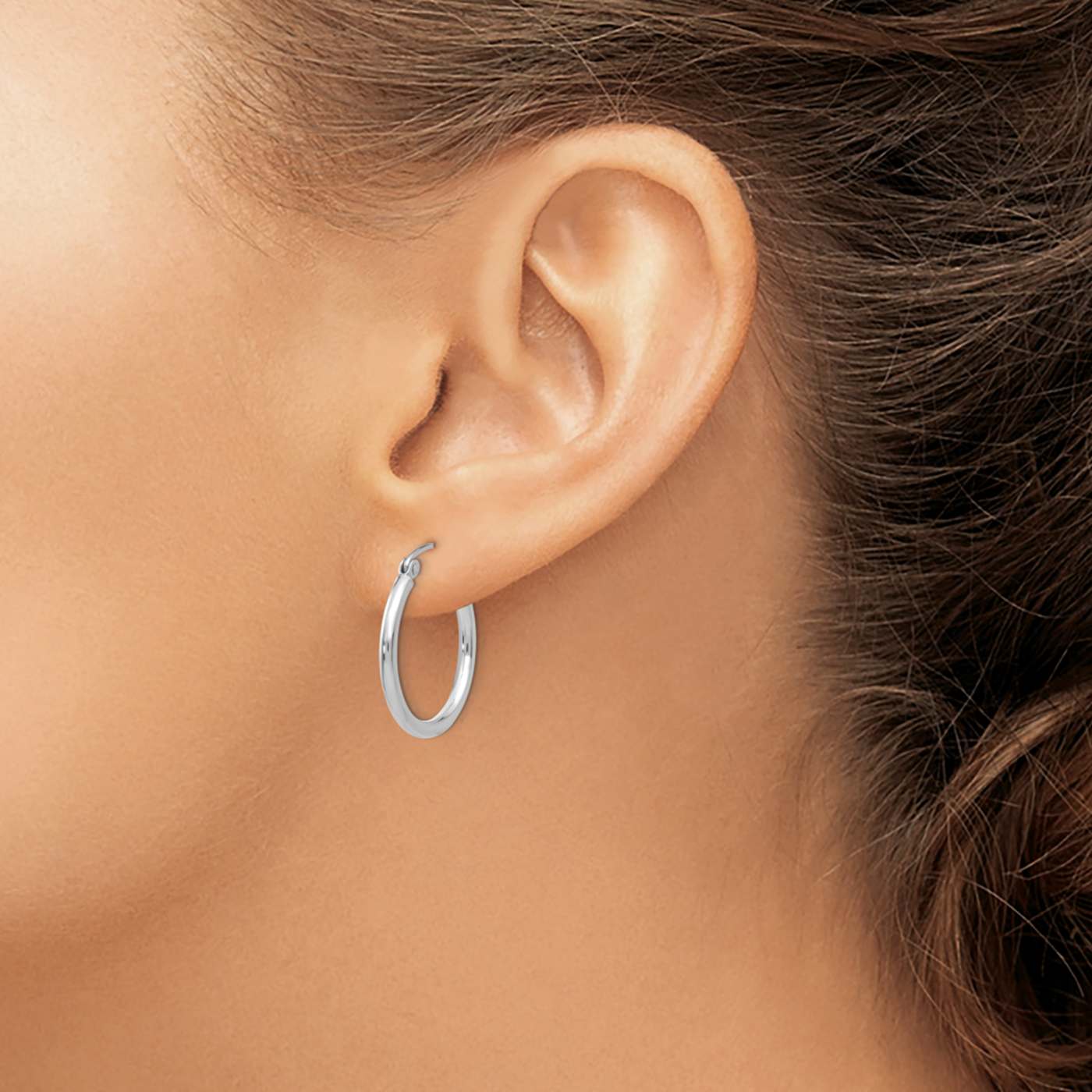 Rhodium Over 14k White Gold Polished 13/16