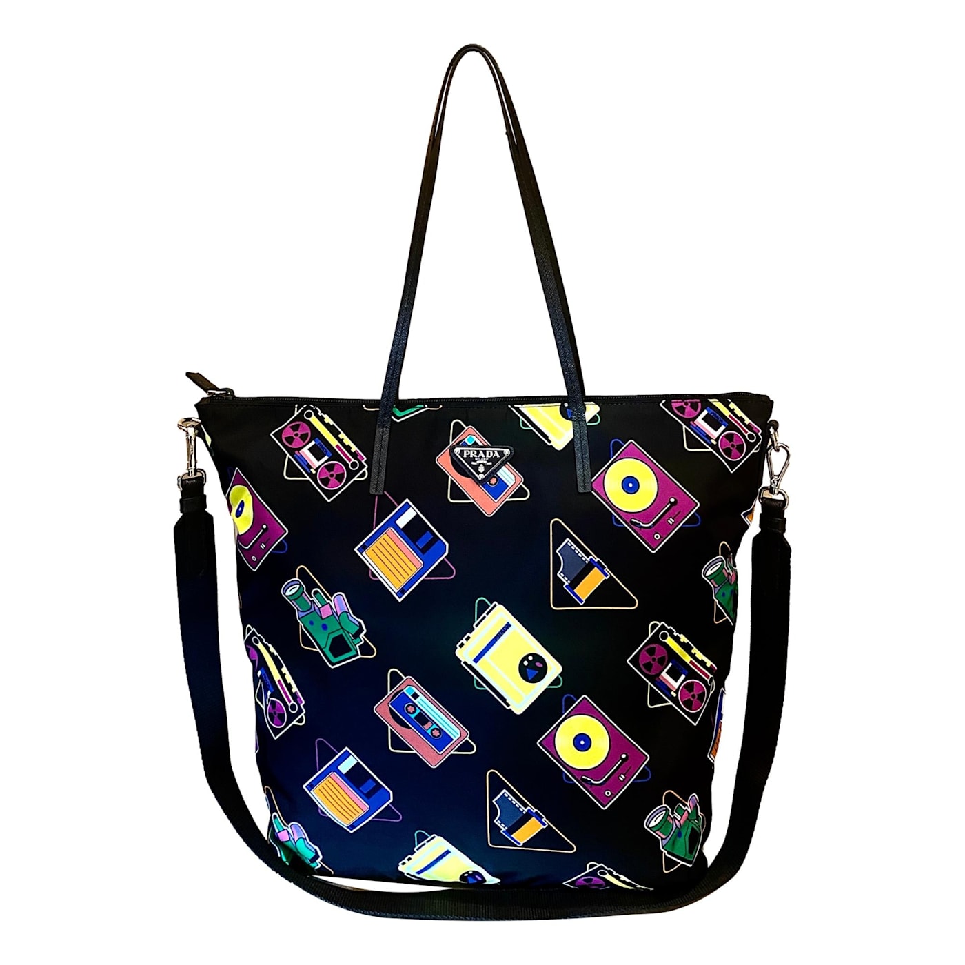 バッグ PRADA archive nylon tote handbag Black s-l1200.jpg