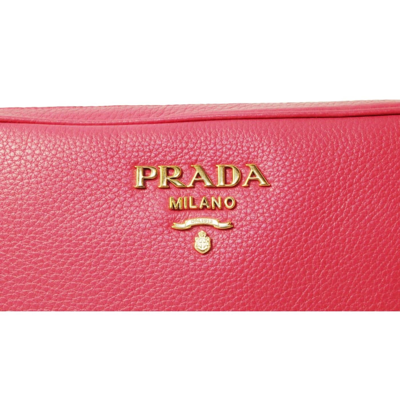 Prada Peonia Pink Vitello Phenix Leather Double Zip
