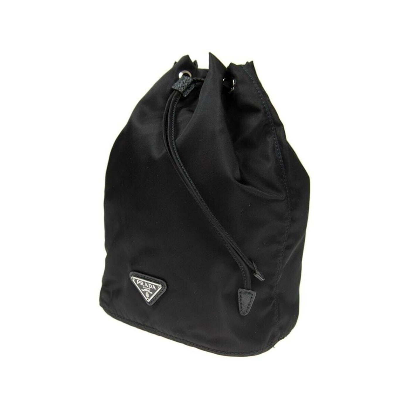 ショルダーバッグ・ポシェット PRADA BLACK NYLON BUCKET BAG Nylon bucket bag in black - Prada | Mytheresa