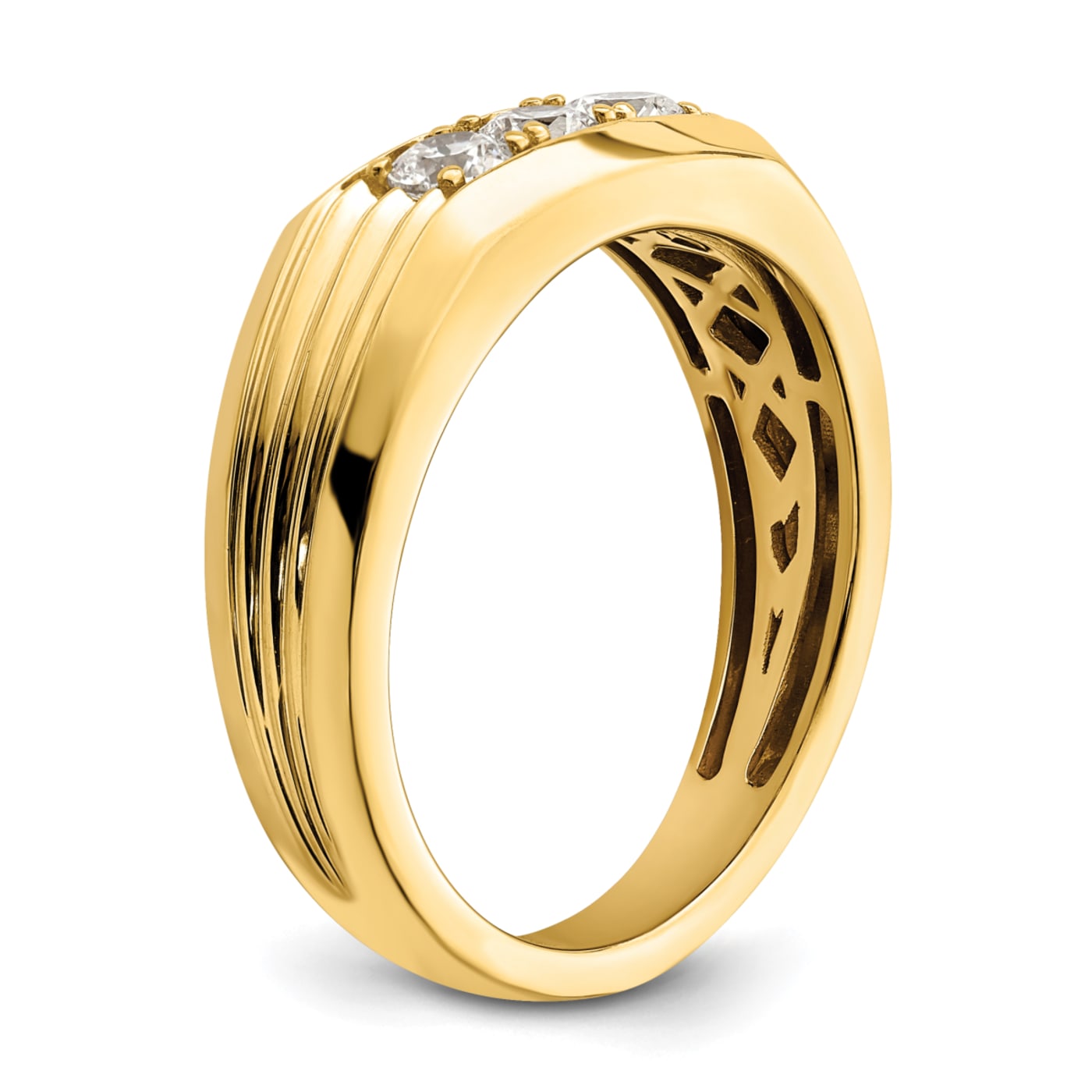 YA−MAN STA-213P GOLD Men's Sapphire Ring 0.58 Ct. 14K Yellow Gold | The Natural
