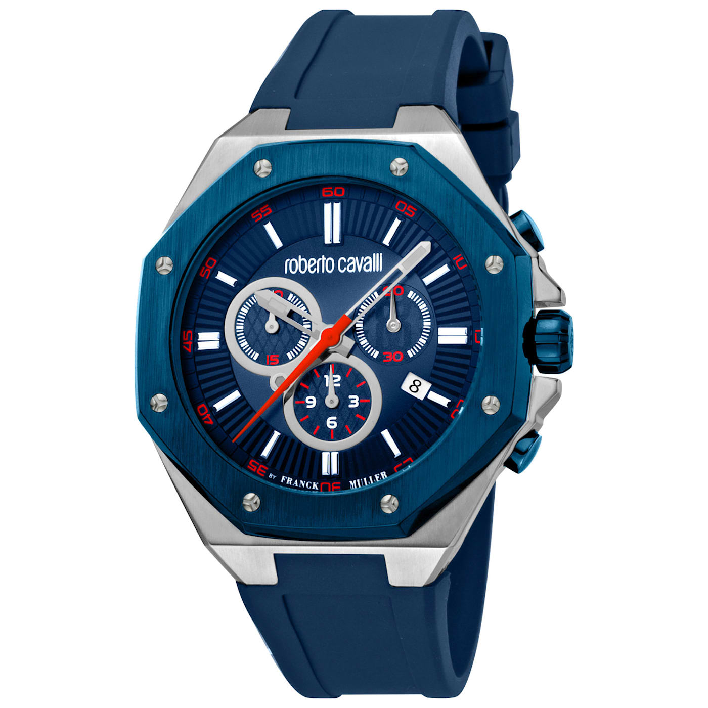 Roberto Cavalli by Franck Muller Men s 44mm Quartz Watch 19T1KA