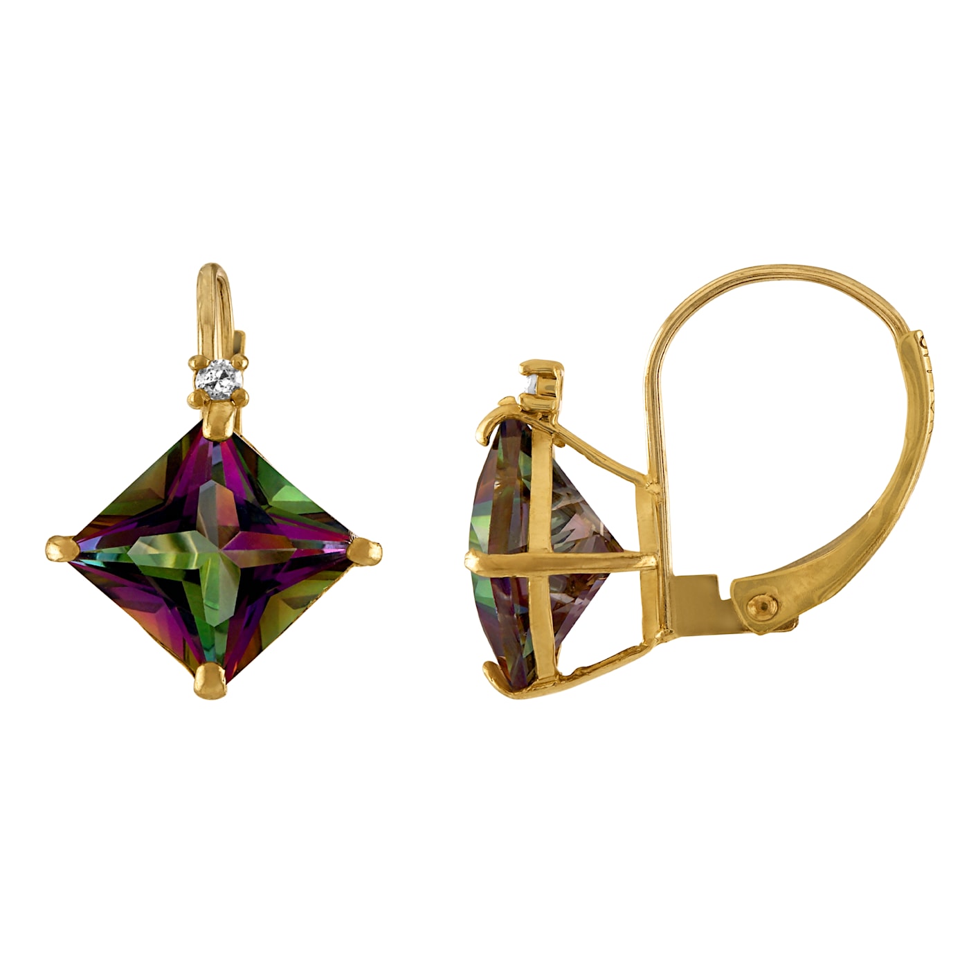 Mystic topaz new arrivals leverback earrings