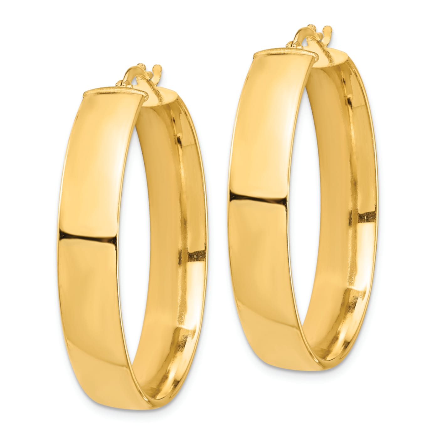 Ahyhhh　アーコール　シエナ Emerald_Cut_Inset_Hoops_Gold_V