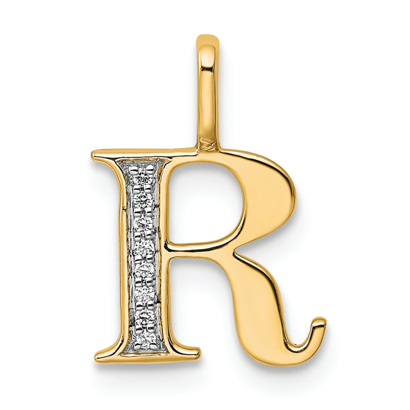 Gold letter r pendant clearance