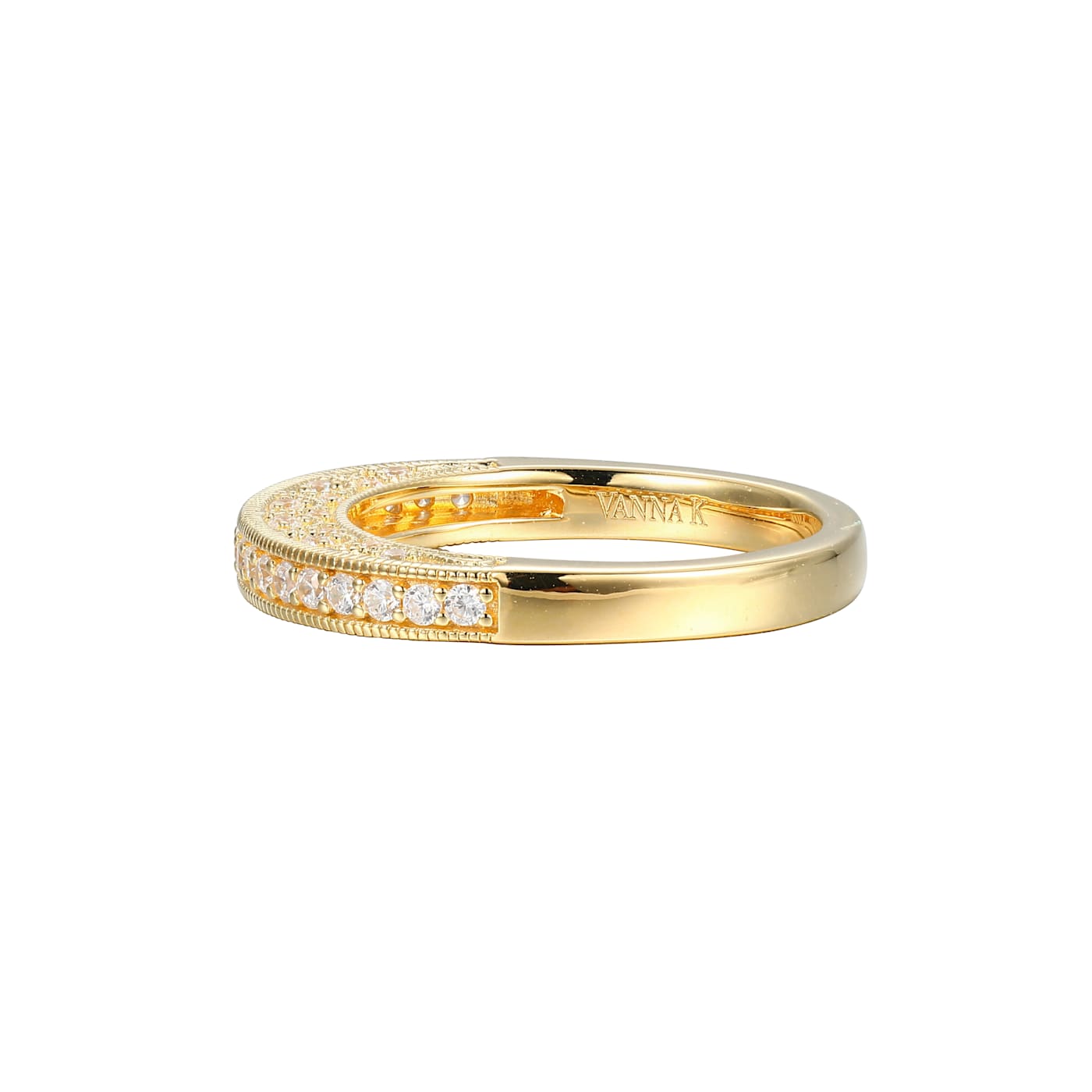 White Cubic Zirconia 18k Yellow Gold Over Sterling Silver