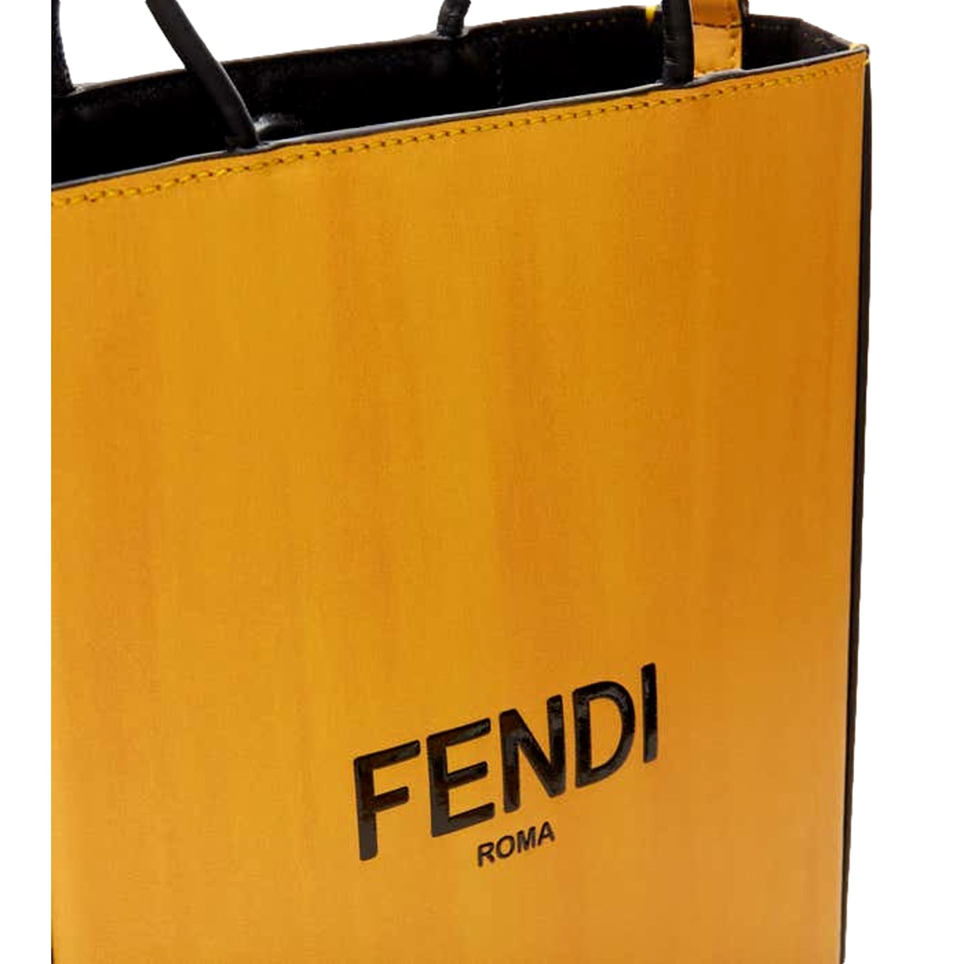 Fendi Roma 2Way Vitello Embossed Yellow Leather Crossbody Fendi Roma 2Way Vitello Embossed Yellow Leather Crossbody