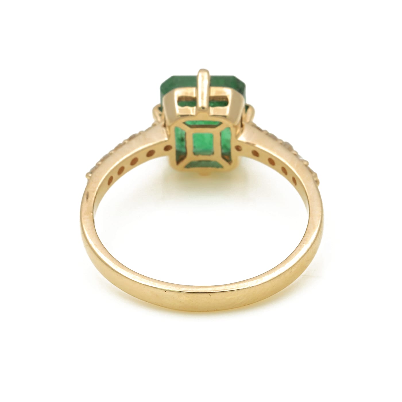1.98Ctw Emerald with 0.15Ctw Diamond Ring in 14K YG - 174W4A
