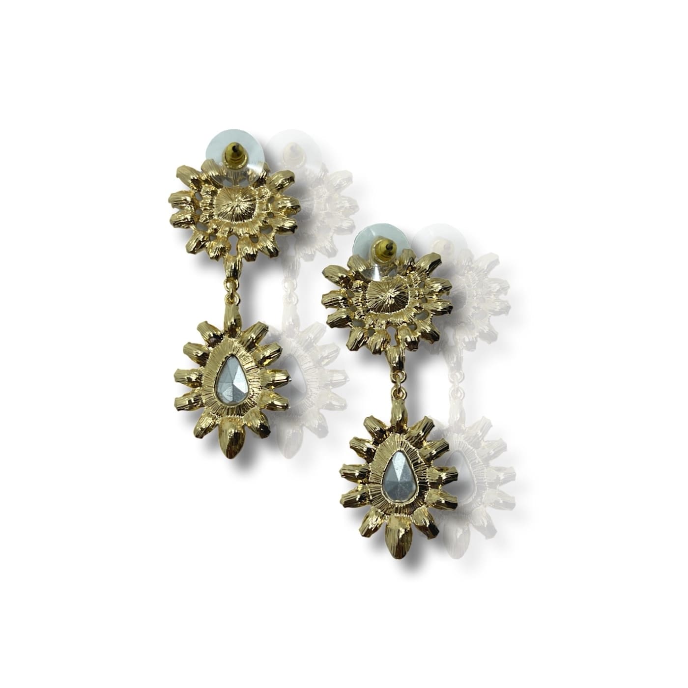 Off Park® Collection, Gold-Tone Open-Center Floral Leaf Oval AB Crystal  Earrings. - 160Z5D