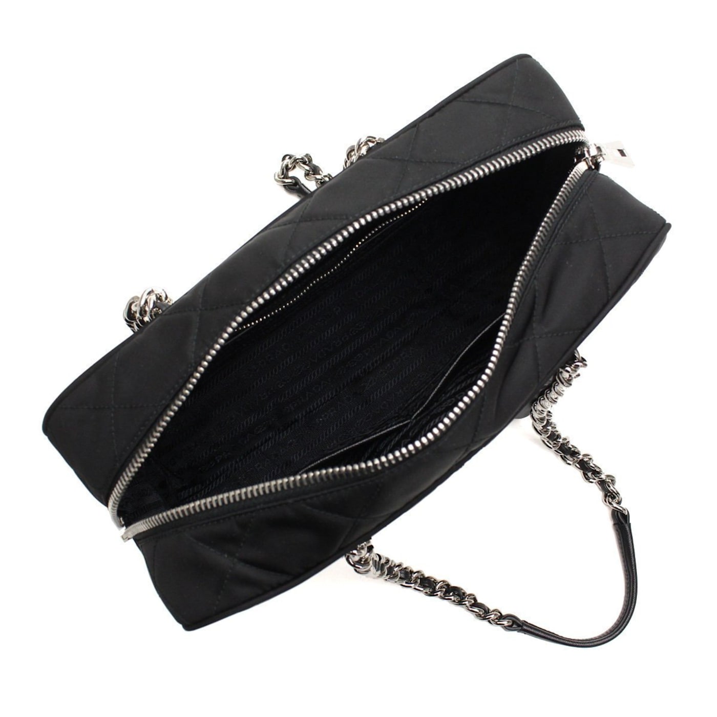Prada Black Tessuto Nylon Quilted Shoulder Handbag - 1CCYHA