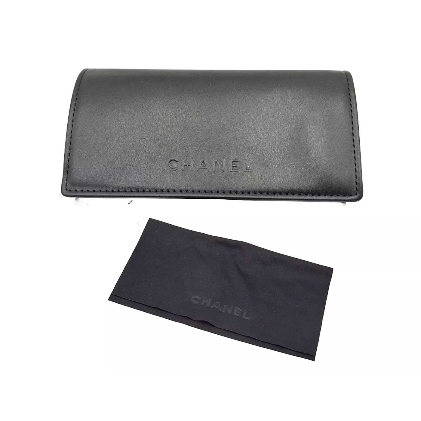 Chanel Dark Havana w Leather Arm Detail and 