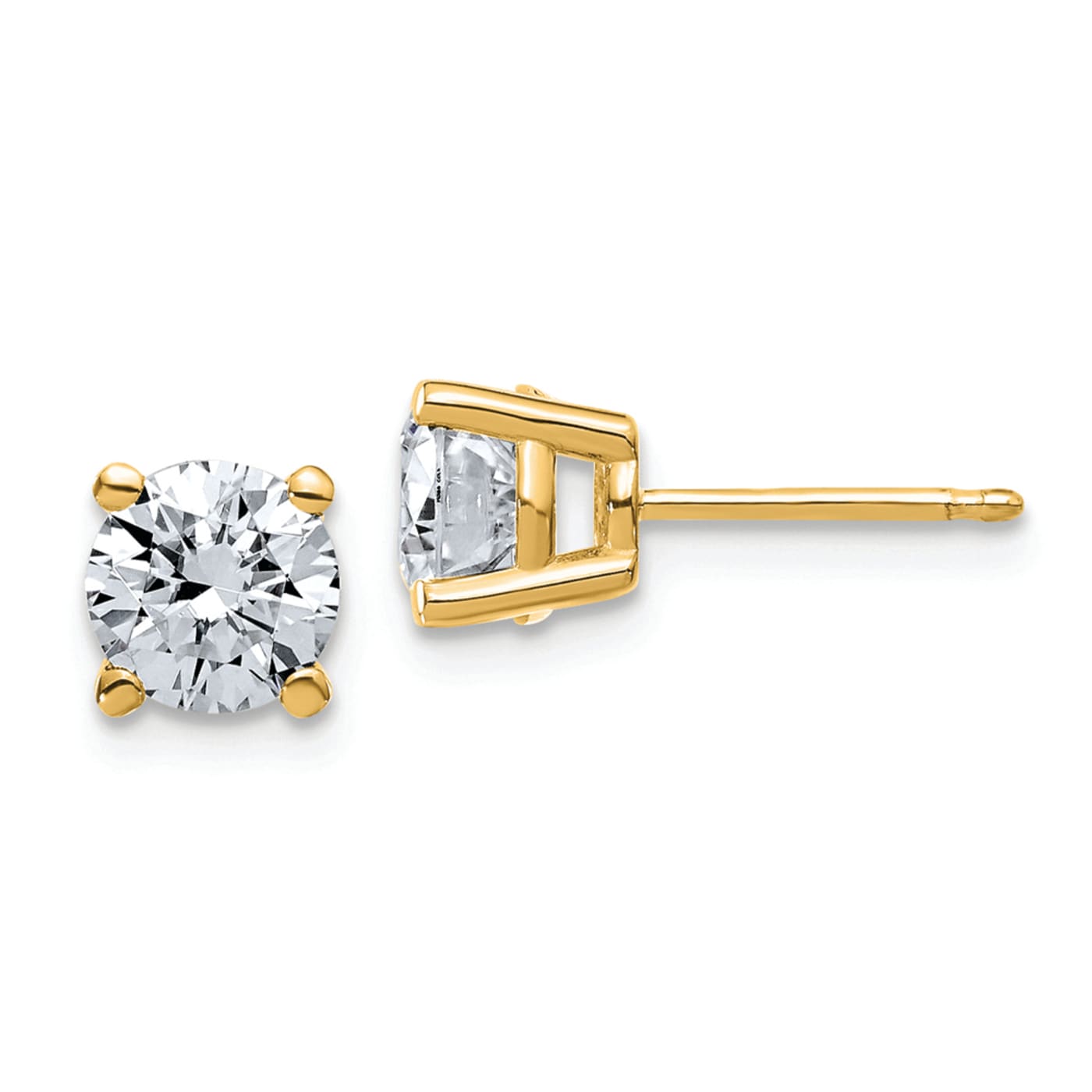 14K Yellow Gold 1.75ct. 6.0mm Round G H I True Light