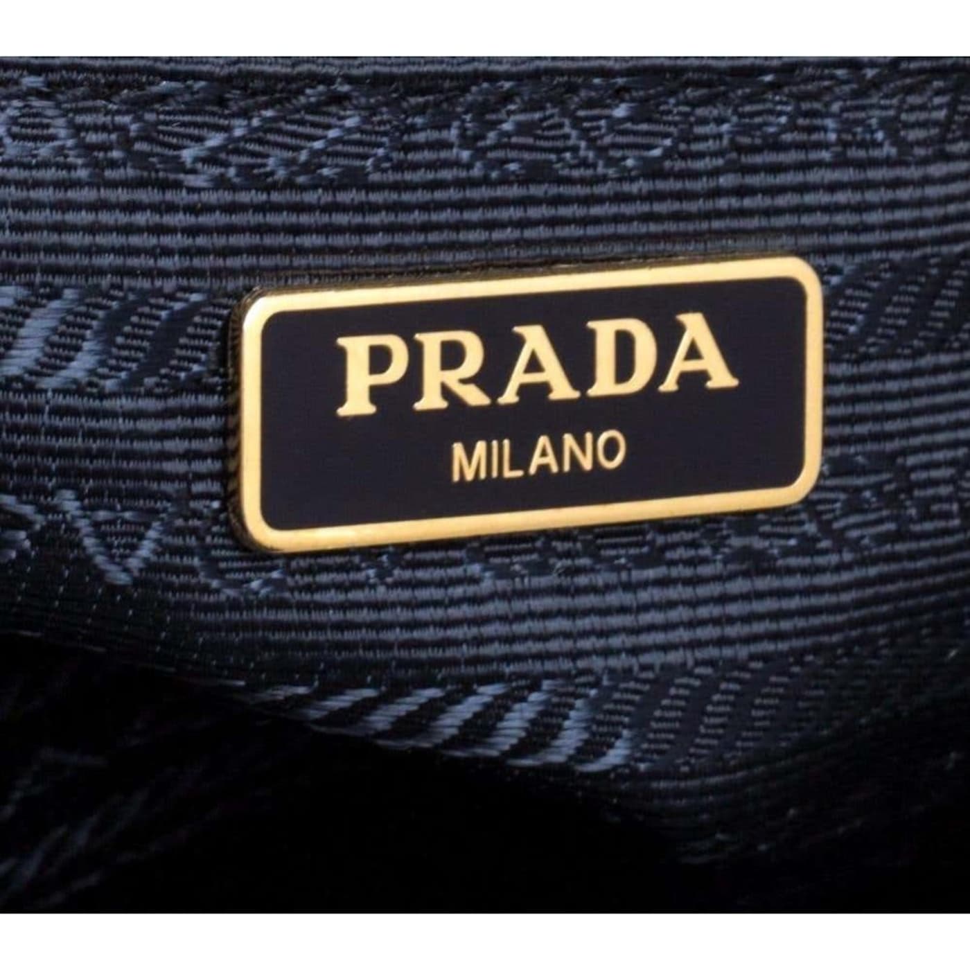 Prada Tessuto Nylon Blue Zip Calf Leather Crossbody Bag - 166D5A