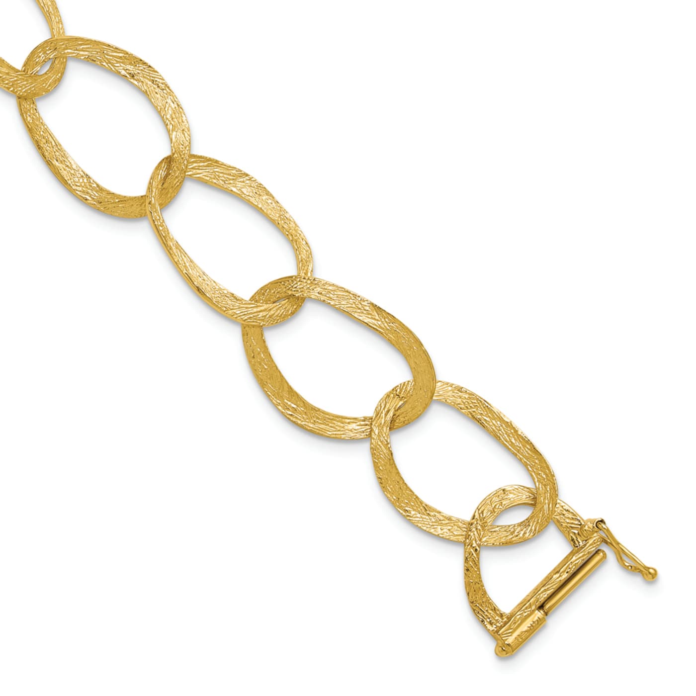 ◎D moment ◎ Yvonne 14k gold bracelet (2Color) 14k Gold Two-Tone Polished D/C Bracelet 7.75