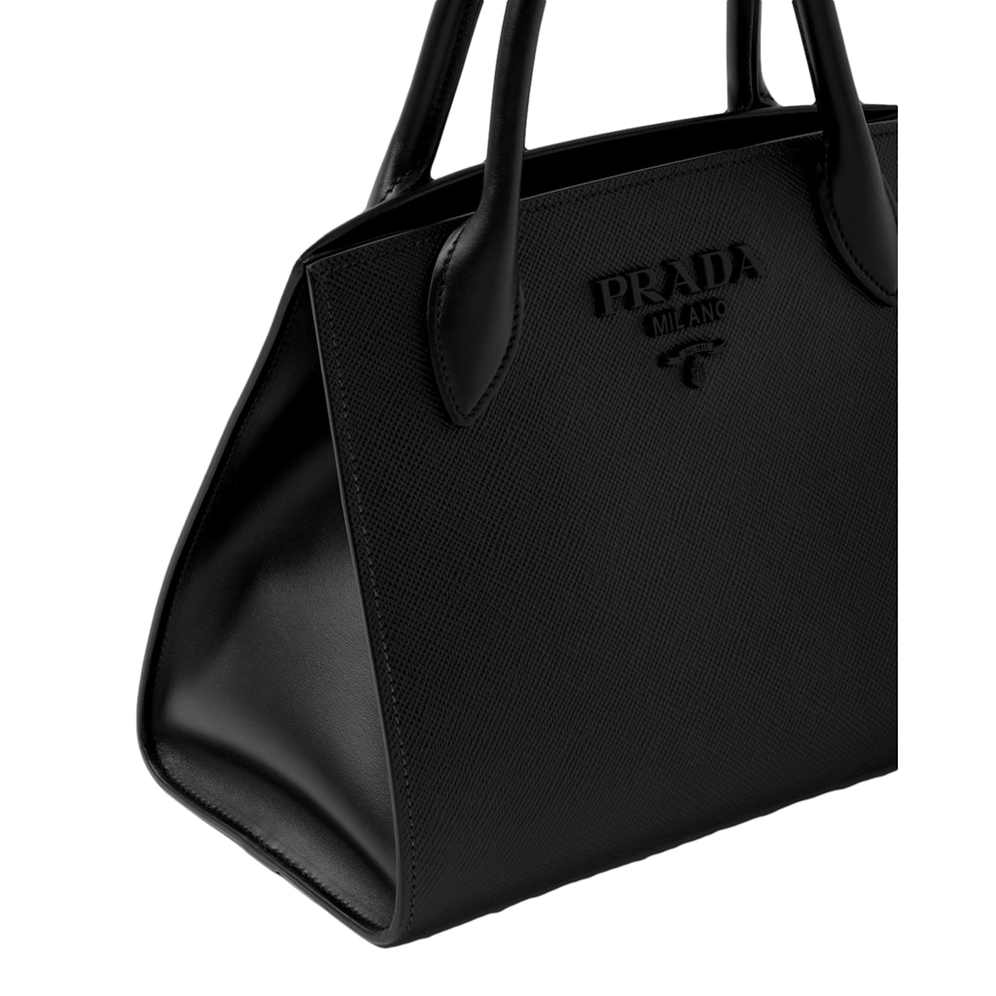 Prada monochrome bag black discount
