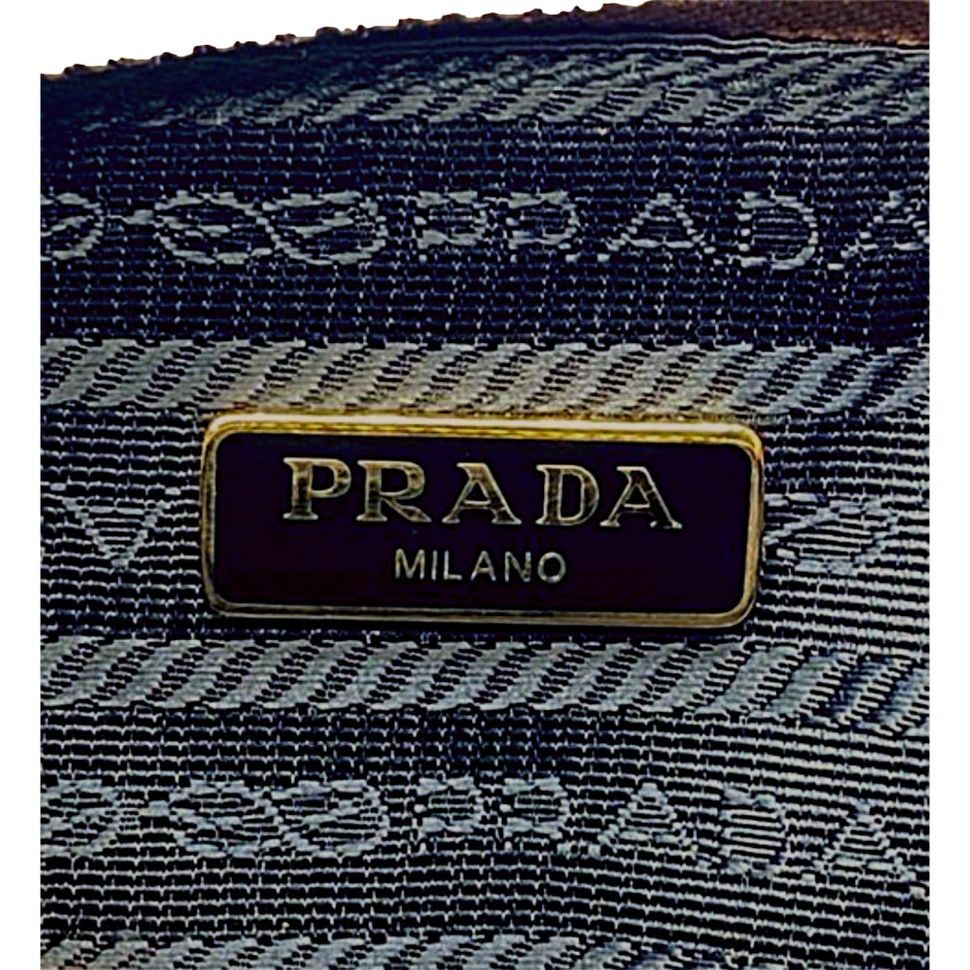 Prada Vitello Daino Cannella Brown Leather Small Cosmetic