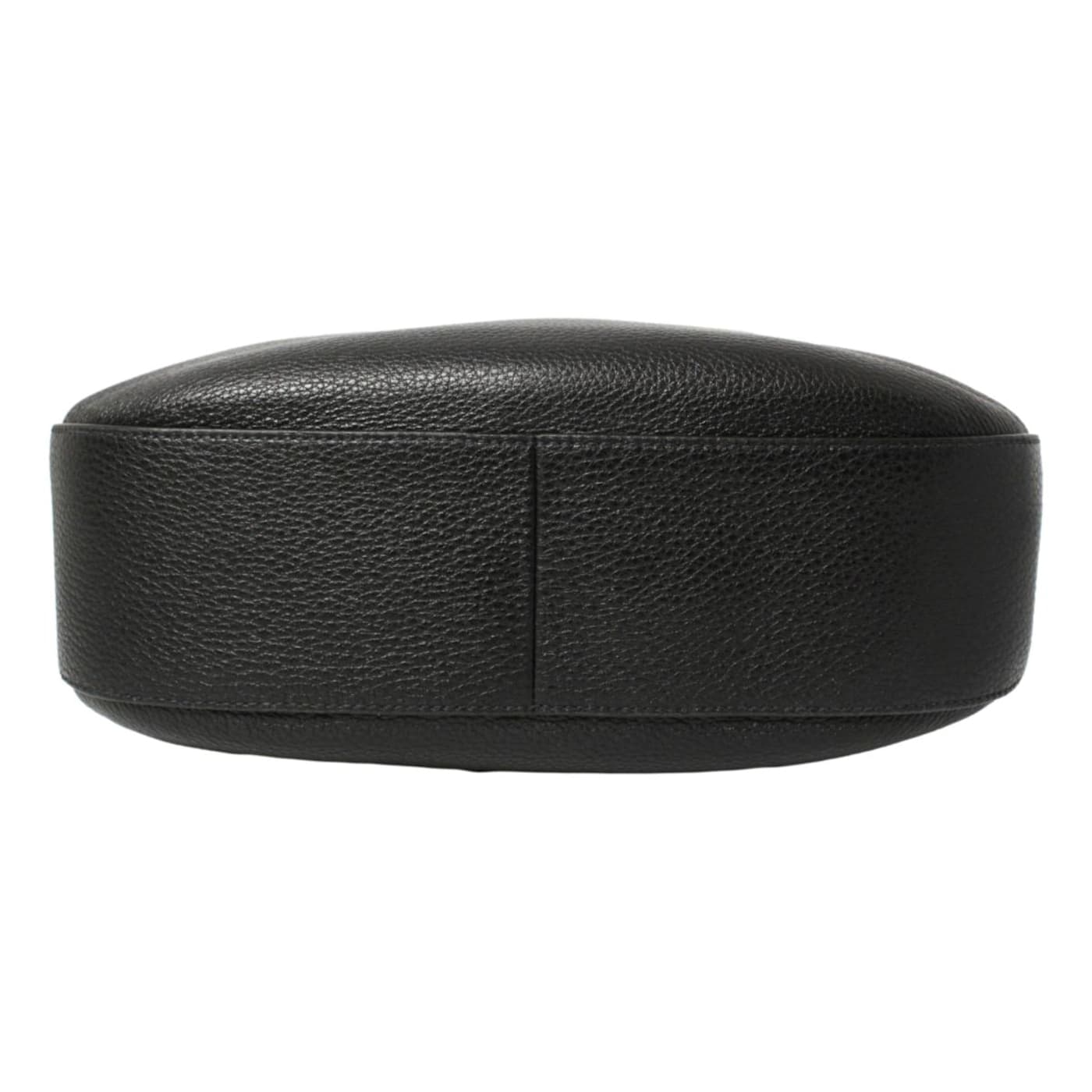 Prada Black Vitello Phenix Leather Web Stripe Strap