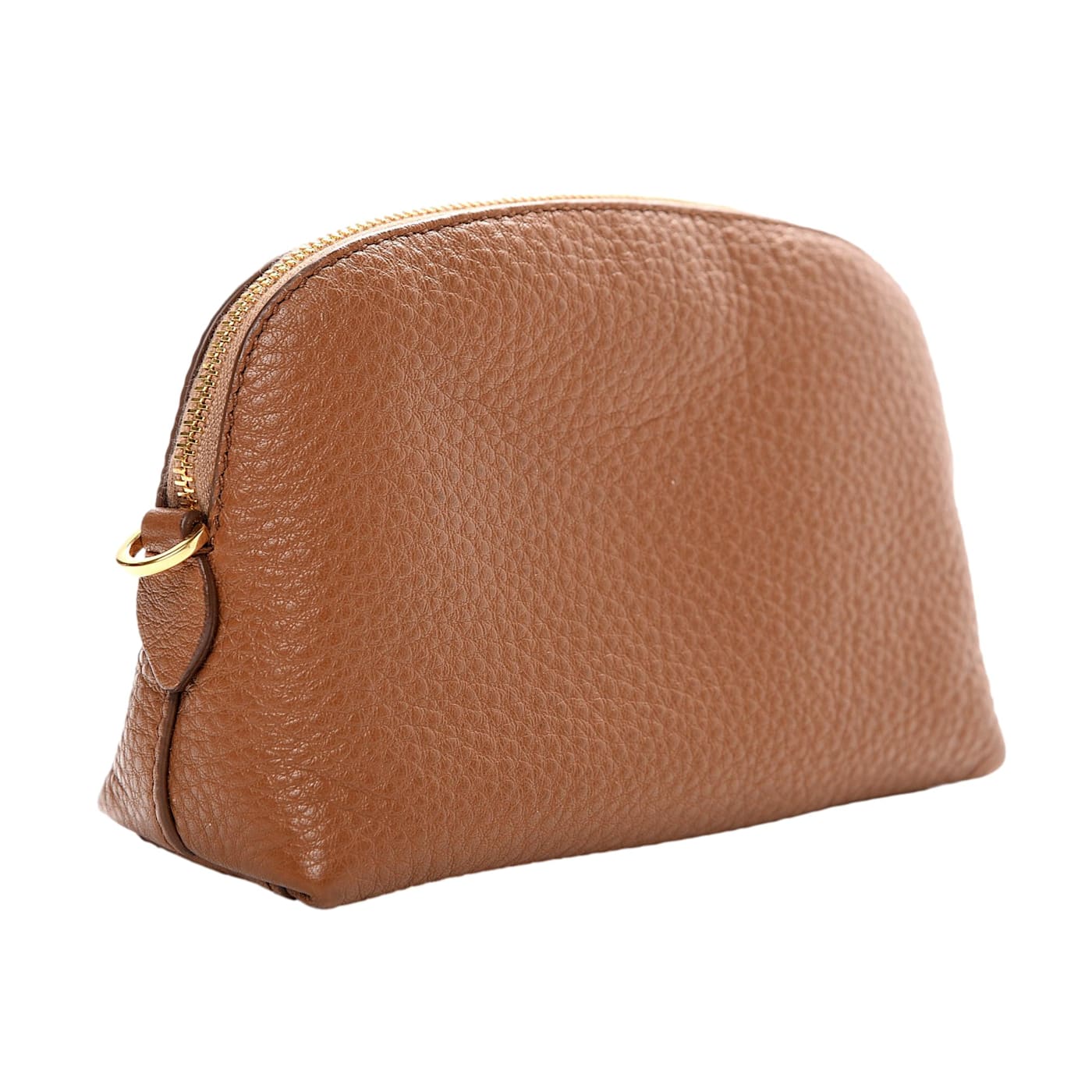 Prada Vitello Daino Cannella Brown Leather Small Cosmetic